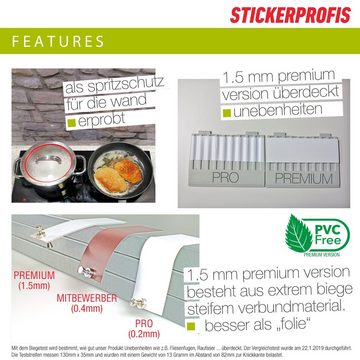 Stickerprofis Küchenrückwand DAHLIEN, (Premium), 1,5mm, selbstklebend, hält auf besonders vielen Öberflächen