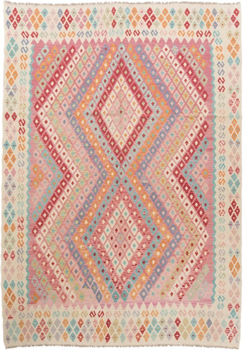 Orientteppich Kelim Afghan 215x295 Handgewebter Orientteppich, Nain Trading, rechteckig, Höhe: 3 mm