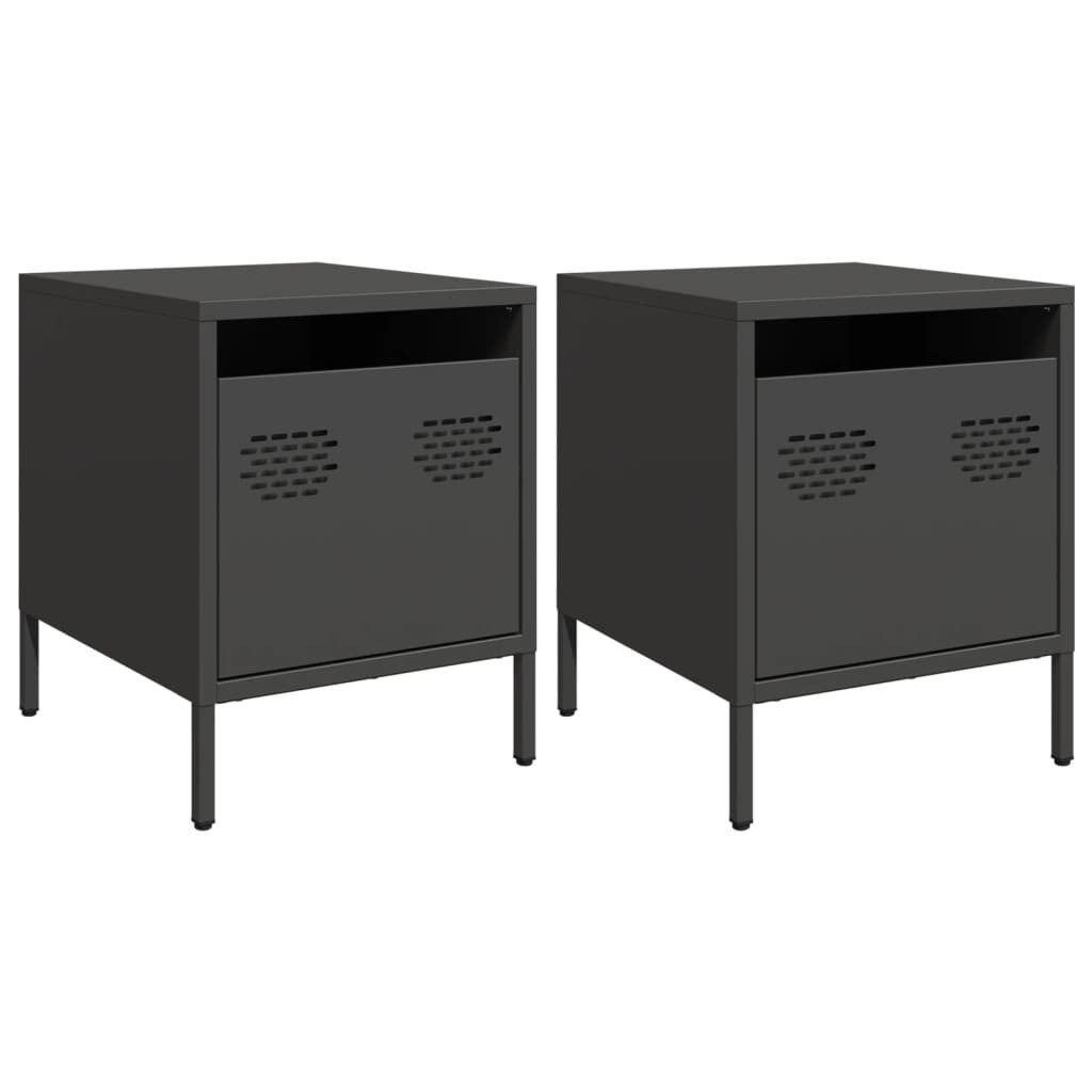 vidaXL Nachttisch Nachttische 2 Stk. Schwarz günstig online kaufen