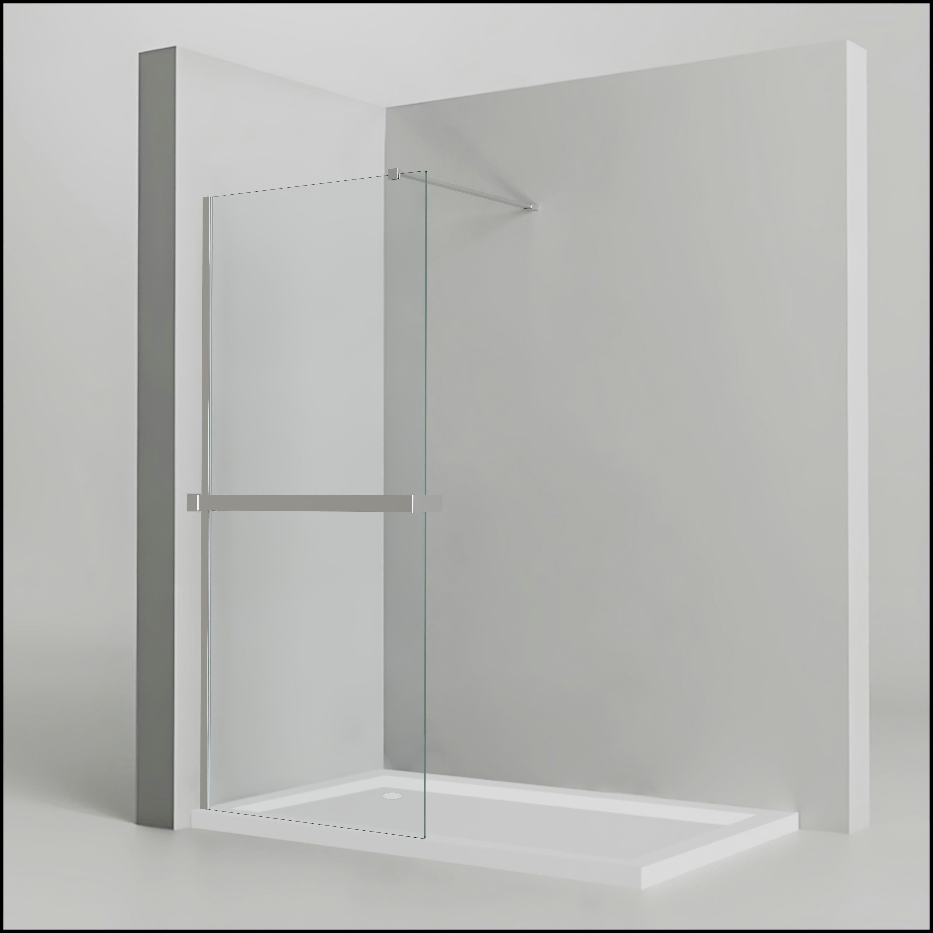 welltime Walk-in-Dusche Trento Deluxe, Einscheibensicherheitsglas, (1 tlg), 8mm ESG und Antikalkversiegelung