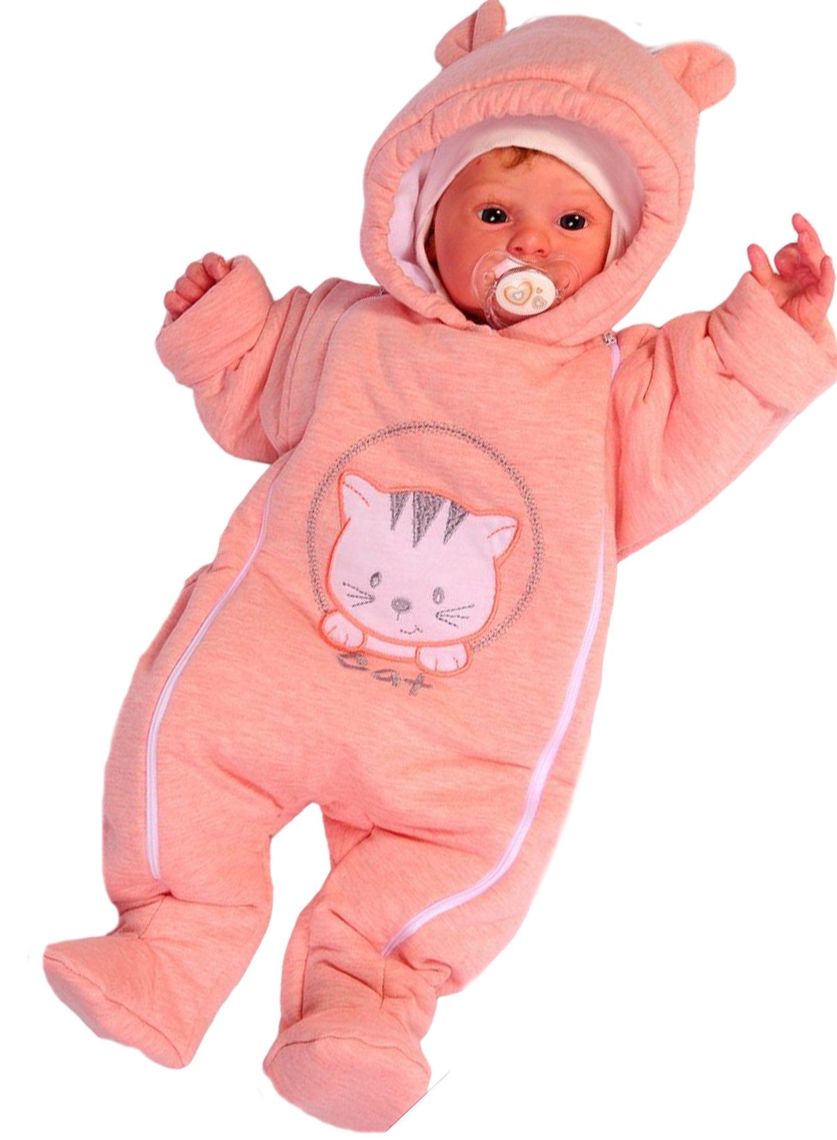 Schneeoverall Baby Overall Wagenanzug mit Katze Übergangsoverall