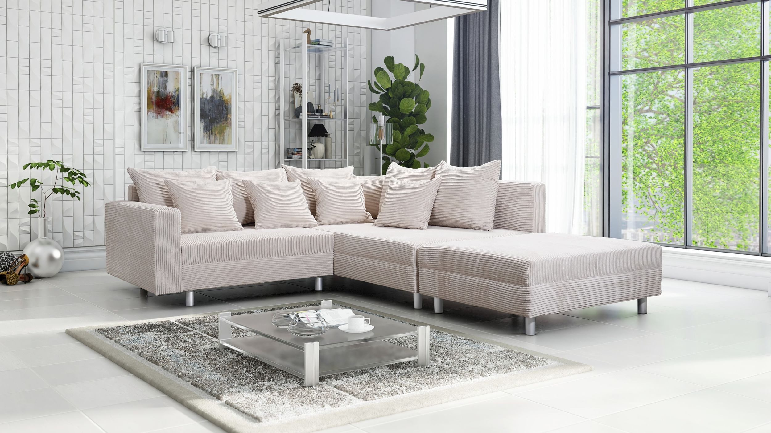 Küchen-Preisbombe Sofa Wohnlandschaft Sofa Couch Ecksofa Eckcouch Cordstoff günstig online kaufen