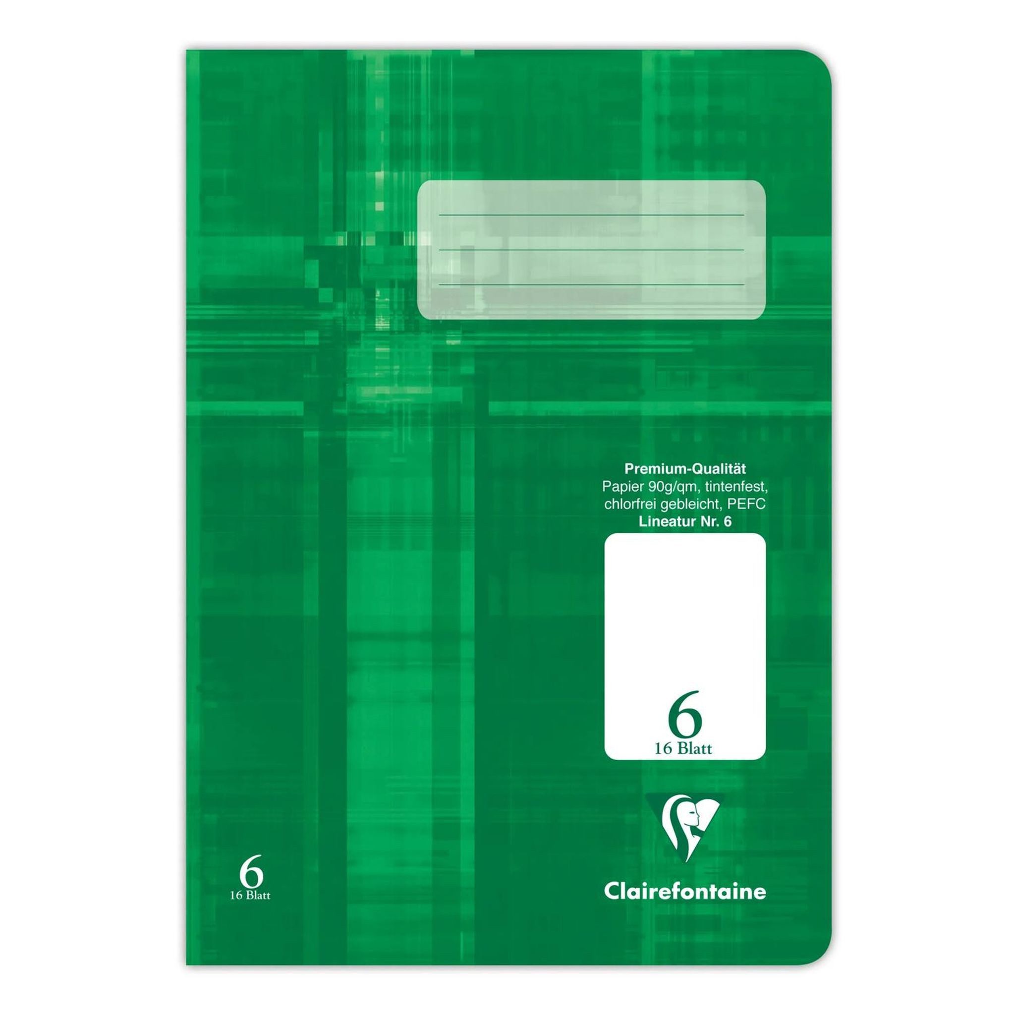 CLAIREFONTAINE Schulheft Clairefontaine Heft A5 Premium blanco 16Bl