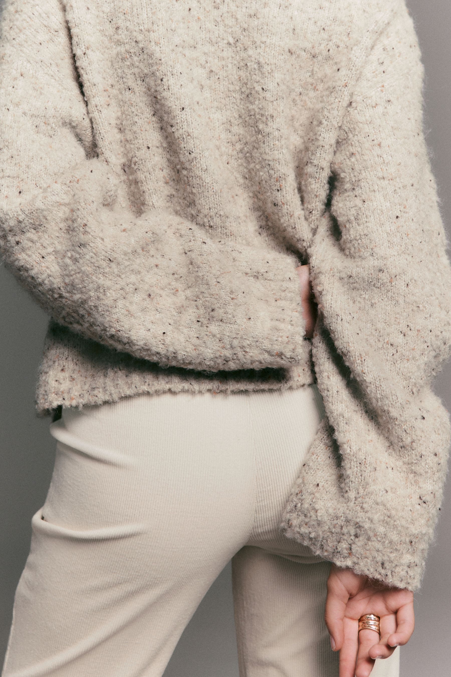 Next Rundhalspullover Bouclé-Rundhalspullover mit Wolle (1-tlg) günstig online kaufen