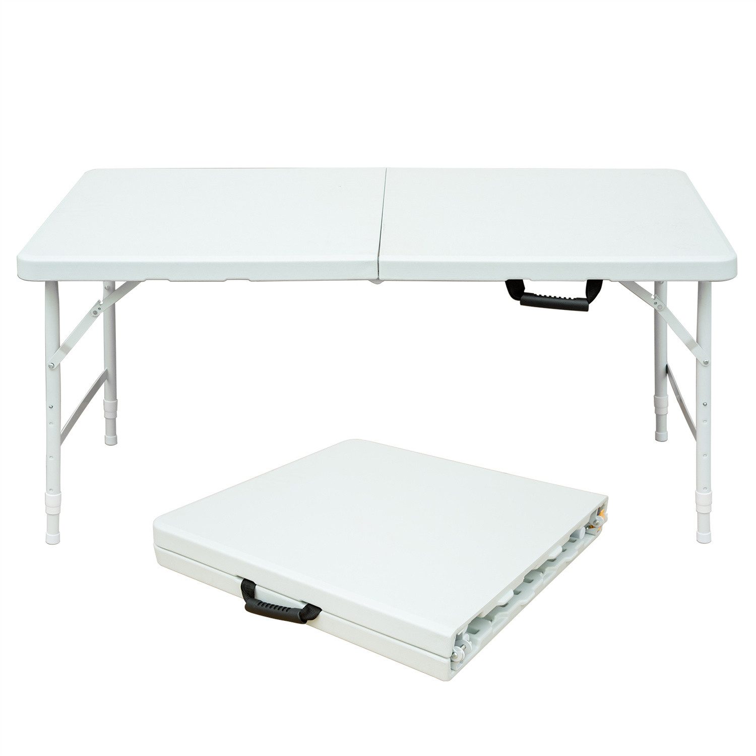 Campingtisch Klapptisch tragbar,tragbar mit Griff,Kunststoffplatte & Metallgestell
