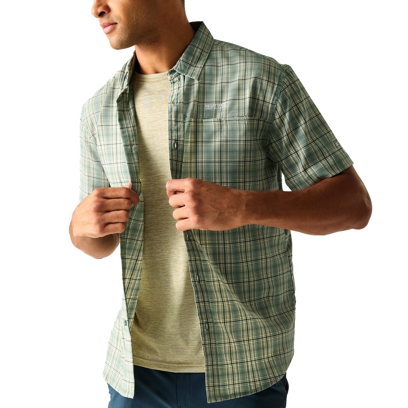 Regatta Funktionshemd Begarno Short Sleeve Shirt mit Brusttasche – Bild 4 von 5