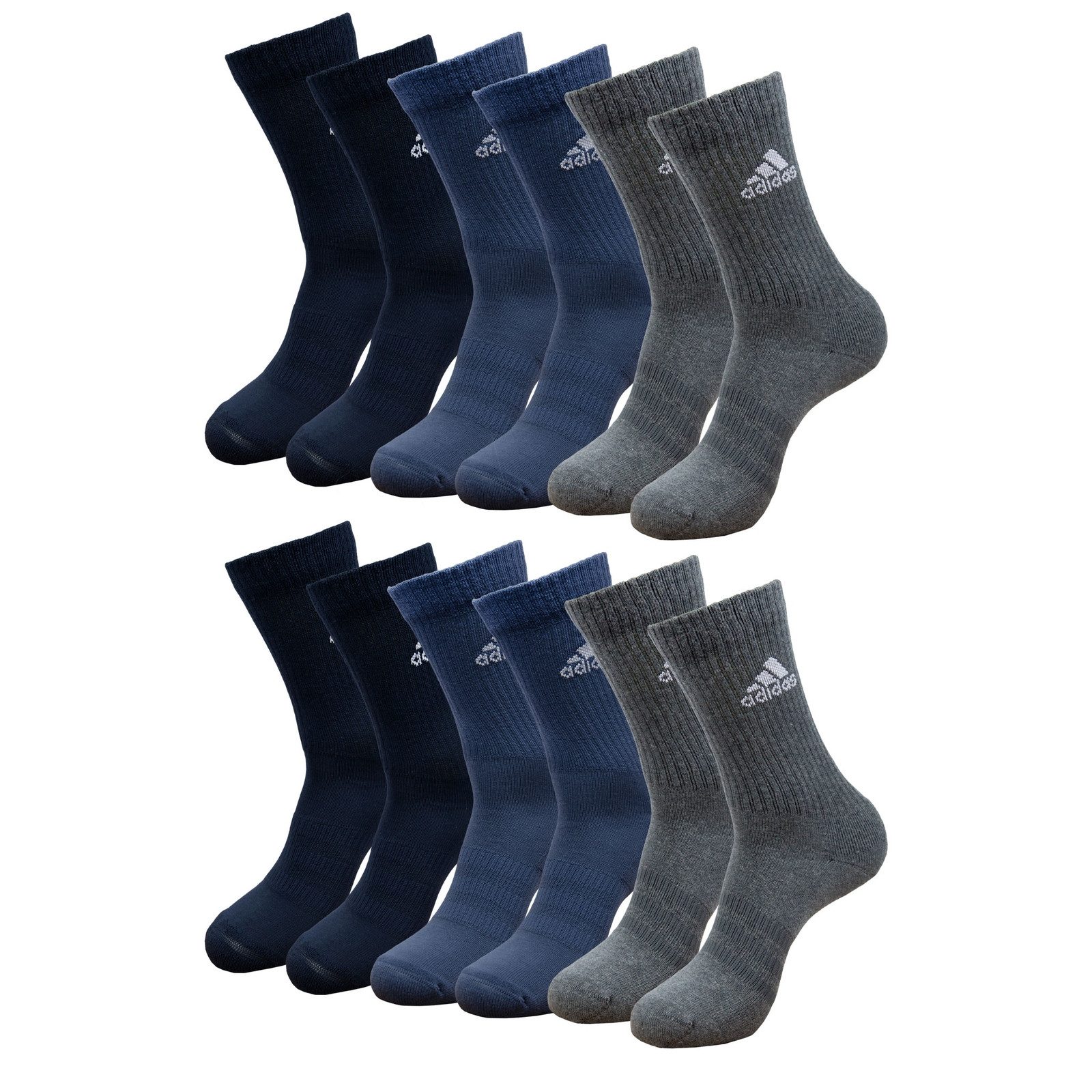 adidas Sportswear Socken Cushioned Crewsocken (6-Paar) mit Logo im Bund günstig online kaufen