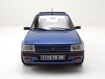 Norev Modellauto Peugeot 205 GTi 1.9 mit Sonnendach 1992 miami blau Modellauto 1:18, Maßstab 1:18