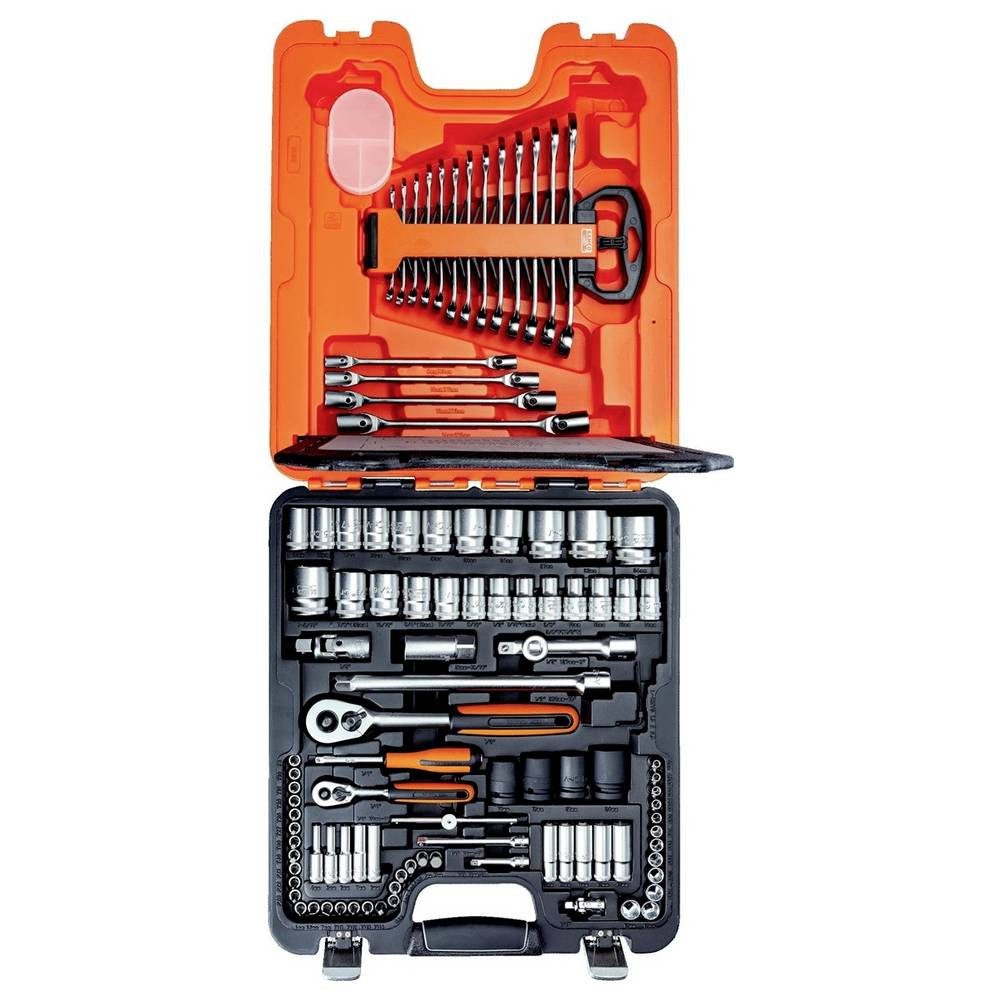BAHCO Steckschlüssel Steckschlüssel-Satz 1/2″+1/4″, 106-tlg S106