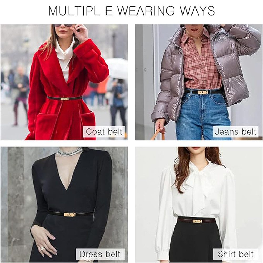 ibettertec Taillengürtel Ledergürtel für Damen,Taillengürtel,Damen dupes Gürtel Damen (Schmal Gürtel Damen Gold,Gürtel Verstellbar Damen,Dekorativen Gürtel für Kleider) Für Kleider Jeans Hosen Mantel