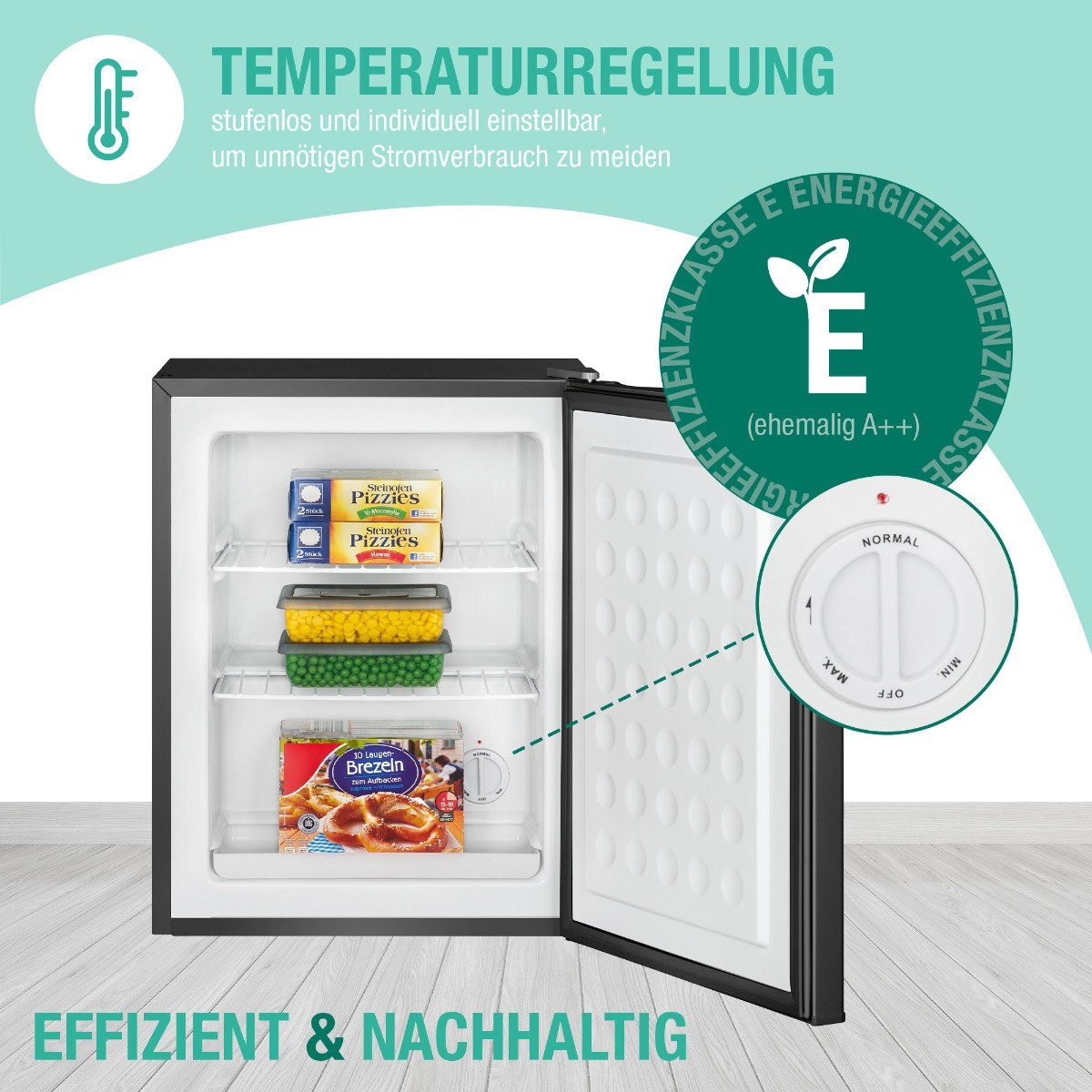 BOMANN Gefrierschrank GB 7236, 63.2 cm hoch, 47 cm breit, Gefrierschrank klein mit 42L Nutzinhalt & wechselbarem Türanschlag