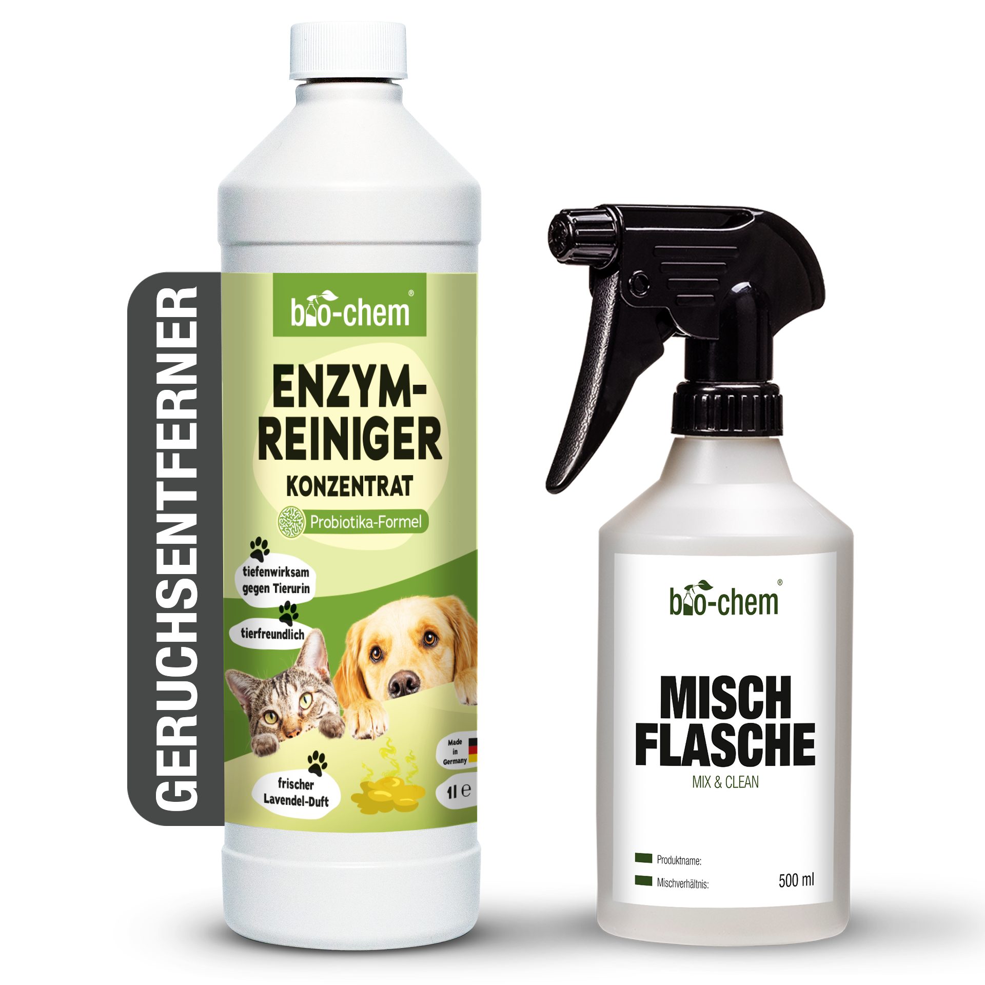 Geruchsentferner Enzymreiniger 1 L Geruchsentferner gegen Urin, Katzen & Hundeurin