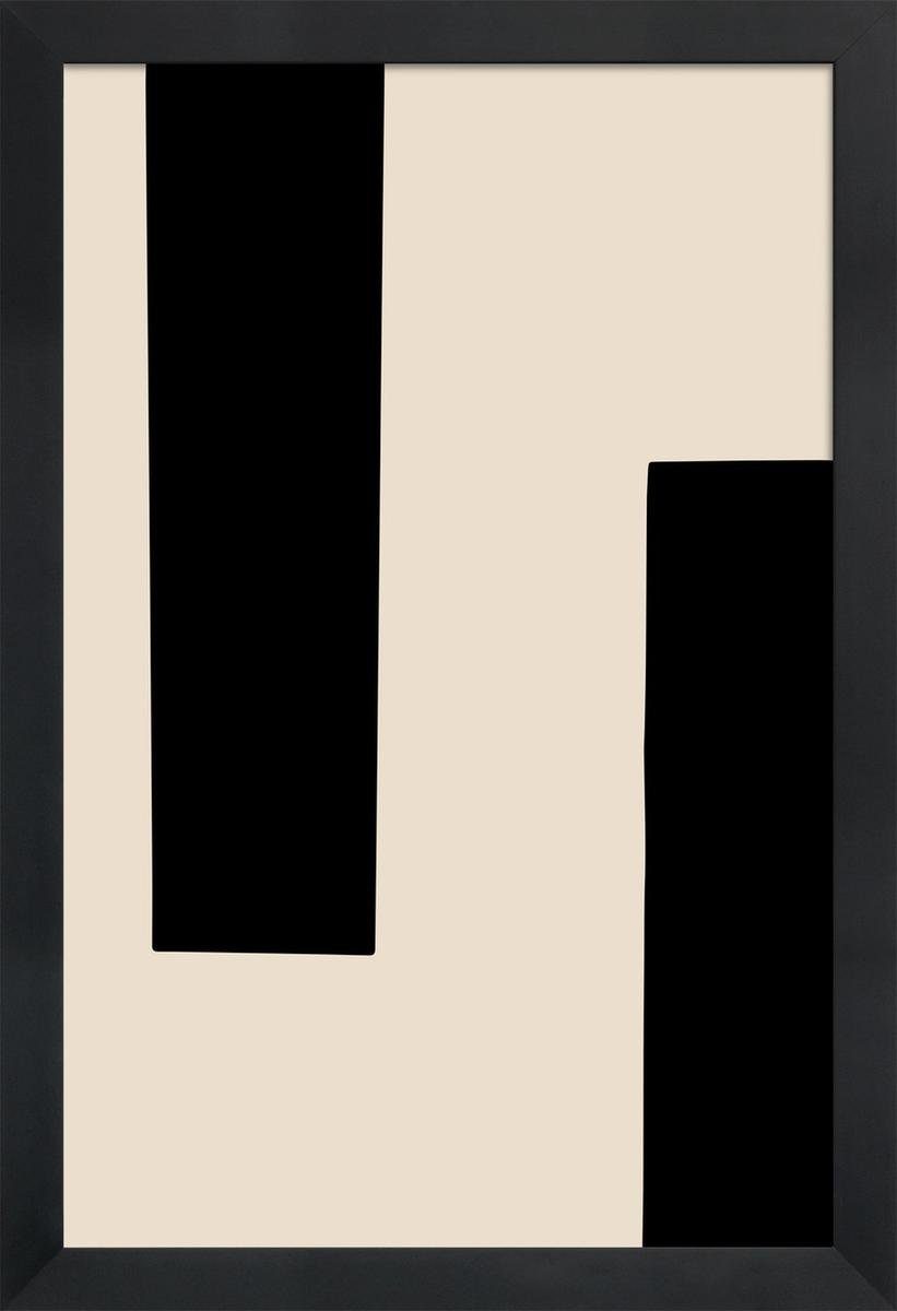 einem Poster St), breiten, cm Juniqe mit Graphite Galeriequalität mit Holzrahmen, Fine-Art-Print Poster Rand 1 weißen in (1