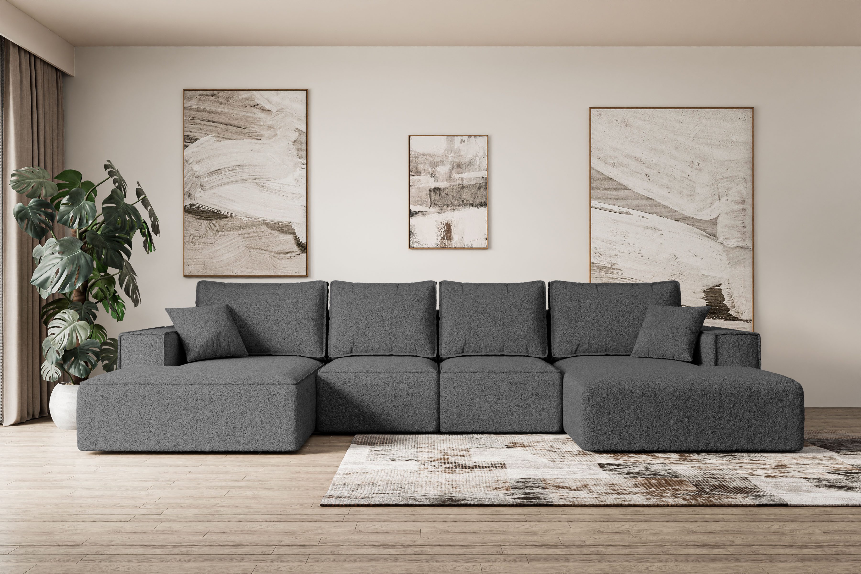 ALTDECOR Wohnlandschaft SIERRA-U-S, Couch mit Schlaffunktion, günstig online kaufen
