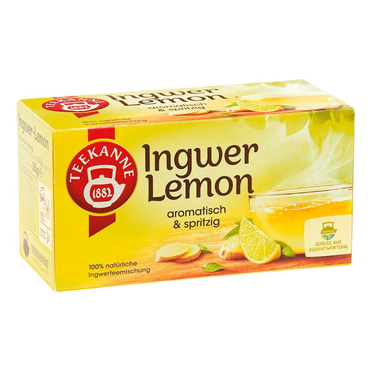 TEEKANNE Tee Ingwer-Lemon, 20 Beutel, Ingwerteemischung mit Zitrone