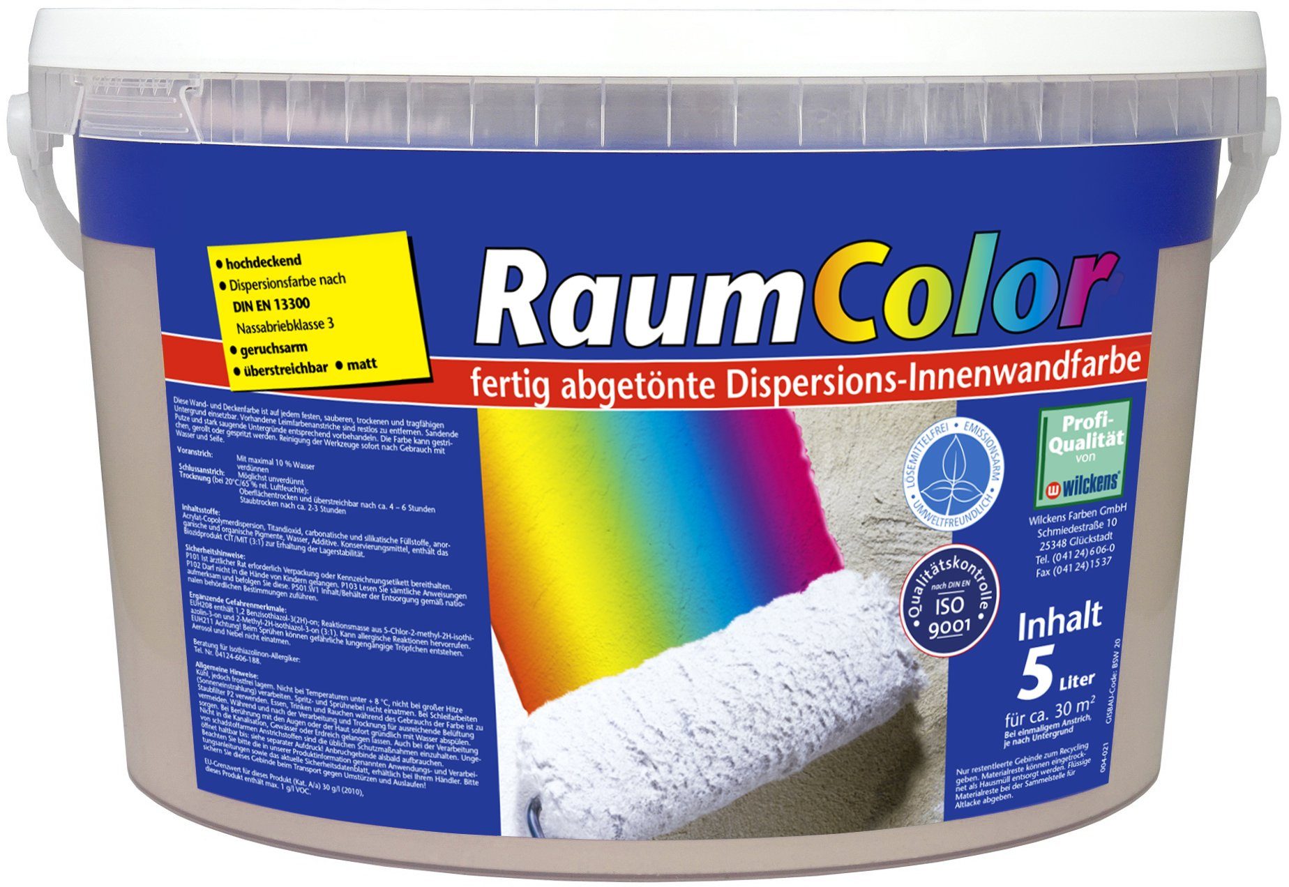 Wilckens Farben Wandfarbe, Raumcolor Cappuccio 5 L