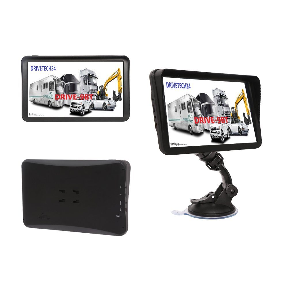 GABITECH großes 9 Zoll Navigationsgerät DRIVE 9BT mit TMC Funktion für LKW, PKW LKW-Navigationsgerät (europa, Bluetooth,kostenlose Updates, großes Display, TTS-Stimme)