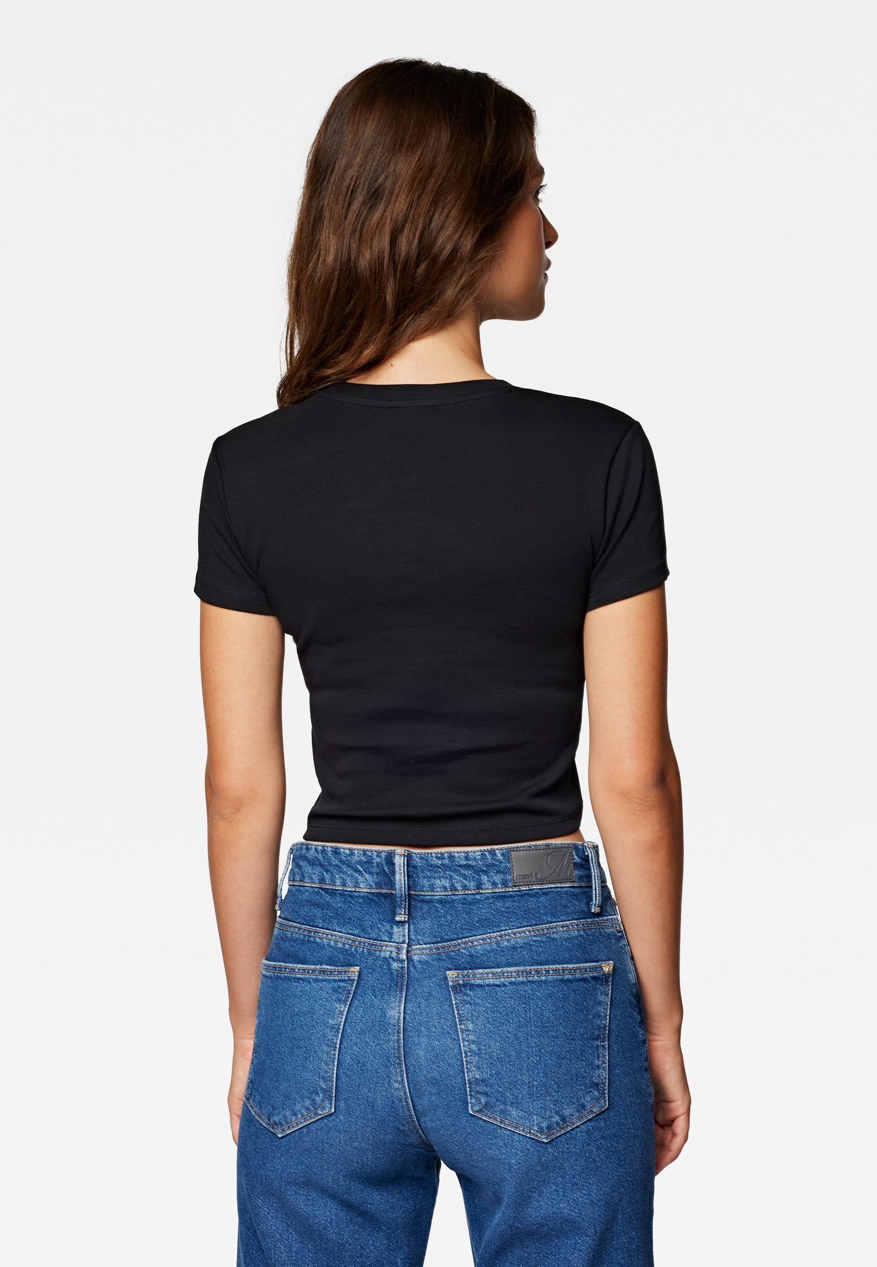 Mavi T-Shirt "CREW NECK BASIC TEE" Basic Crop Top günstig online kaufen