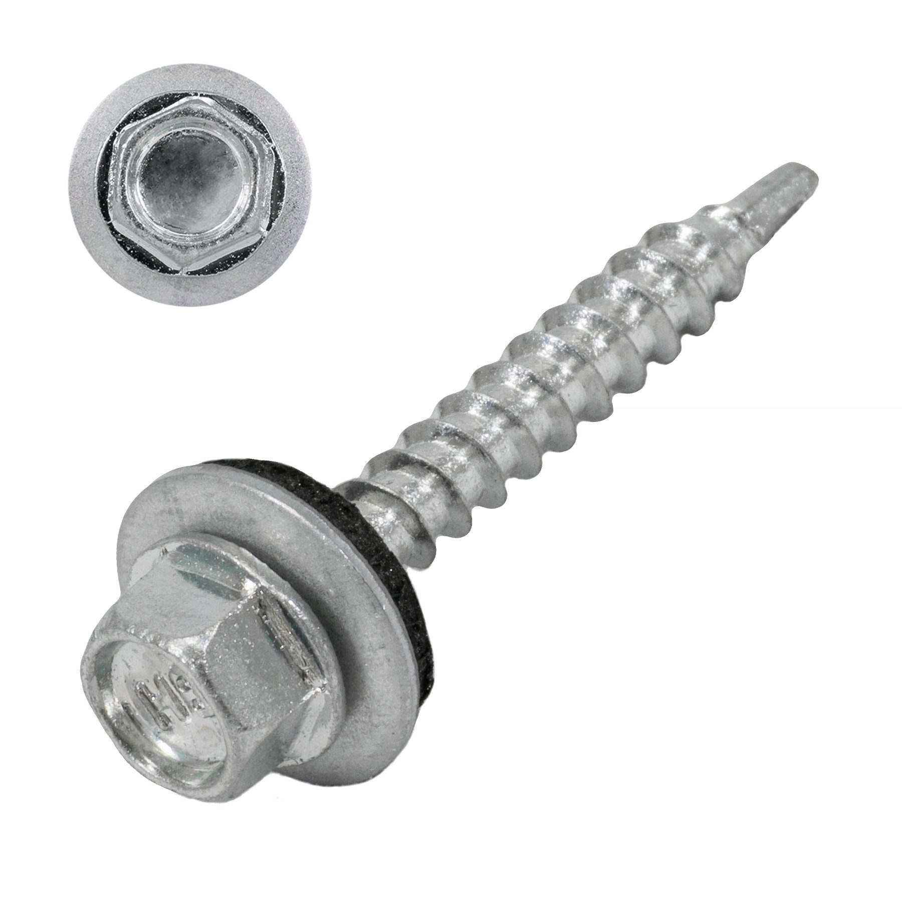 adunox Schrauben- und Dübel-Set Trapezblechschrauben Sechskantkopf, (100 St), Selbstbohrende Fassadenbauschraube mit ETA – SW 8 – EPDM-Dichtung