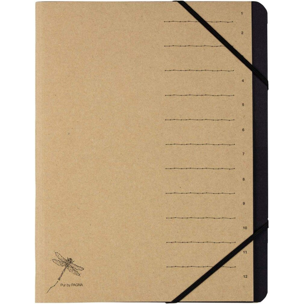 Fächermappe Ordnungsmappe Pur 40061-11 12Fächer natur