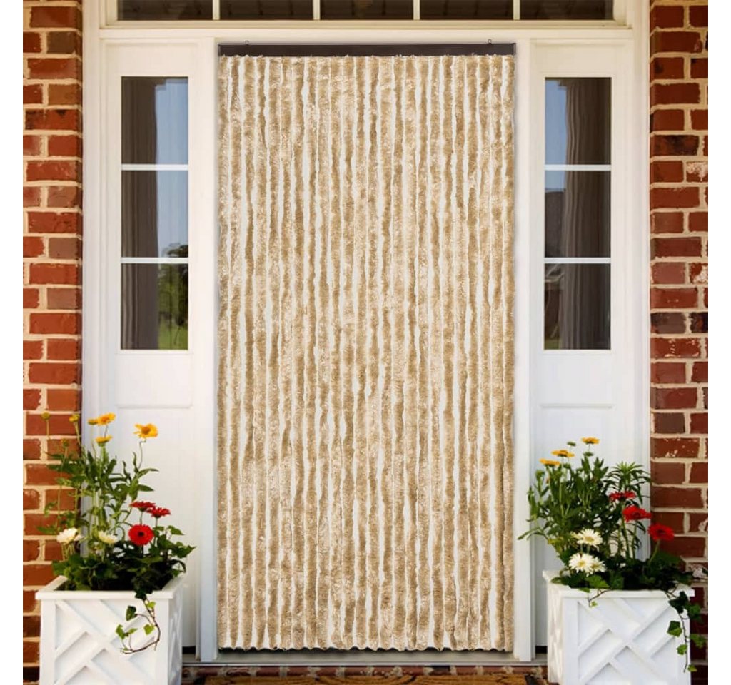 Thumbnail - vidaXL Insektenschutz-Vorhang, Fliegenvorhang Beige 100x220 cm Chenille