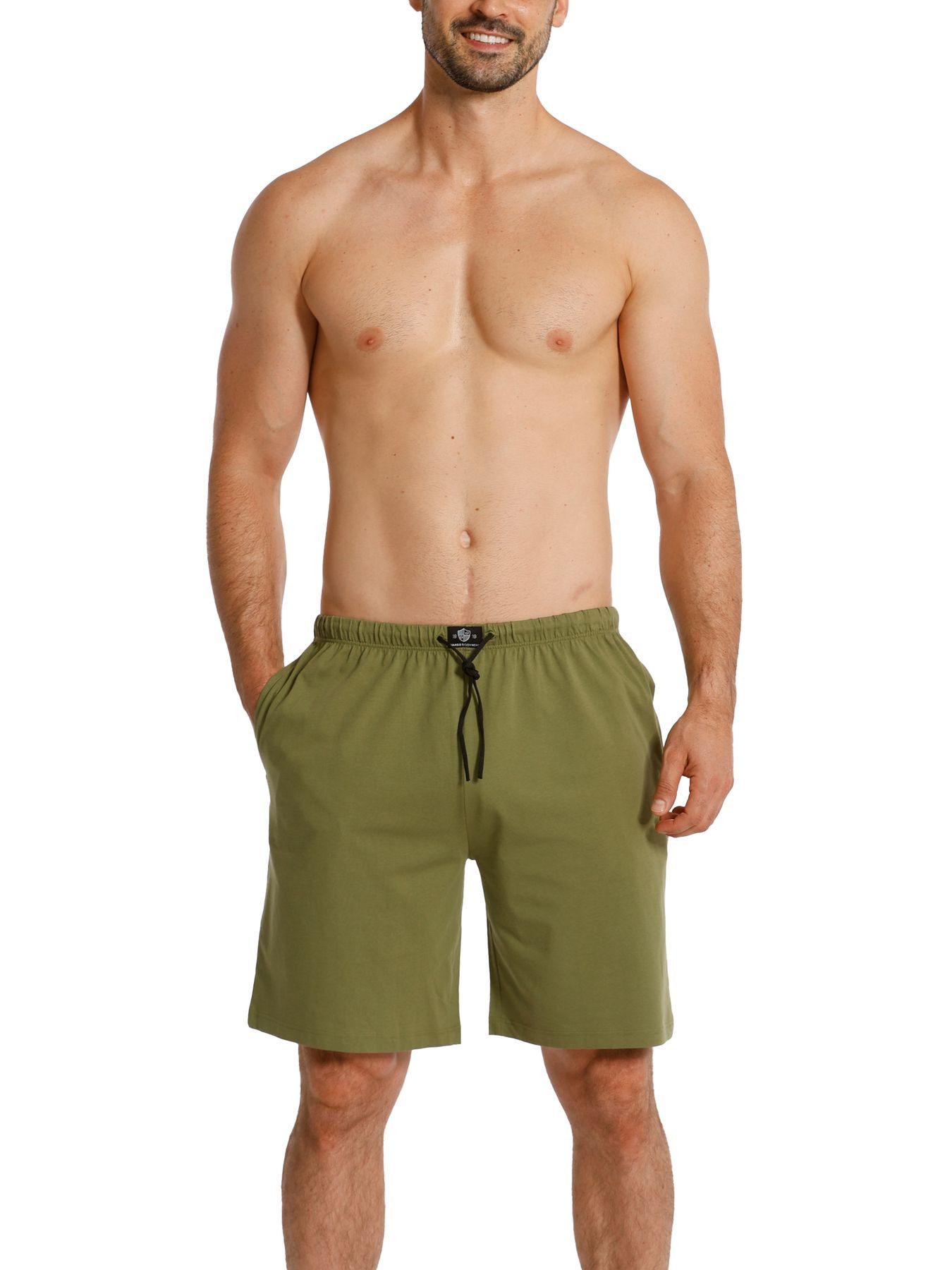 HAASIS Bodywear 1919 Bermudas Herren Jerseybermuda 77121863_2XL (1-tlg) Leichte Bermuda, Seitentaschen, Kordel