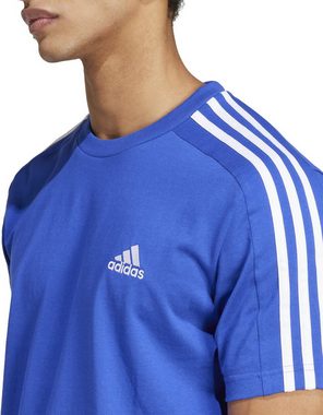 adidas Sportswear Kurzarmshirt ESSENTIALS SINGLE JERSEY 3-STREIFEN Herren T-Shirt blau/weiß