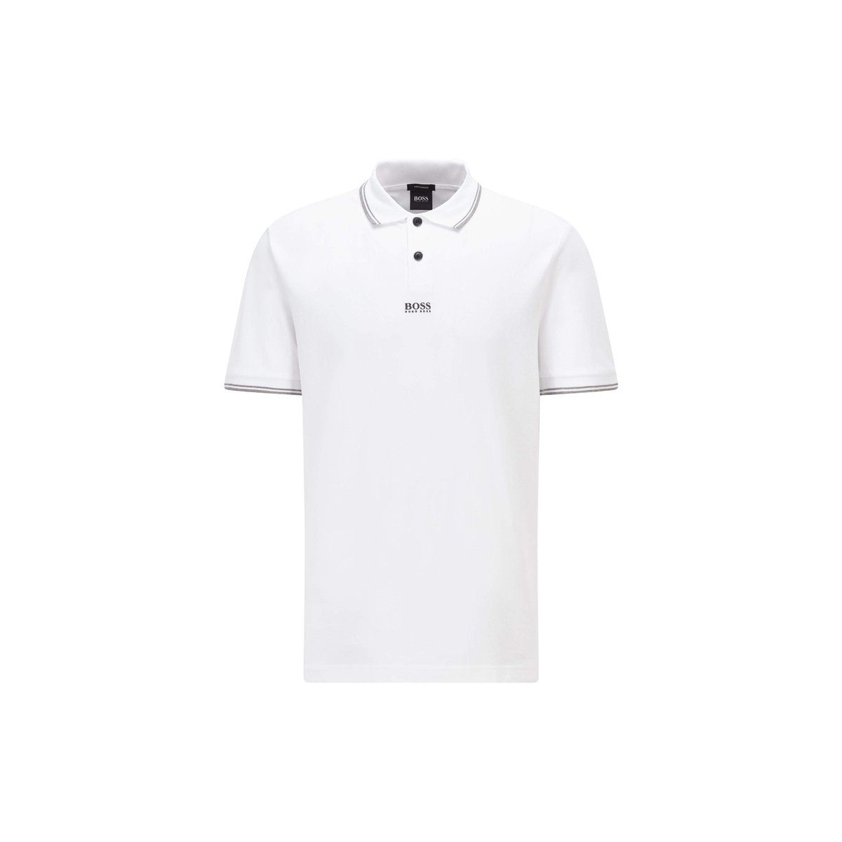 HUGO Poloshirt weiß regular (1-tlg) schwarz