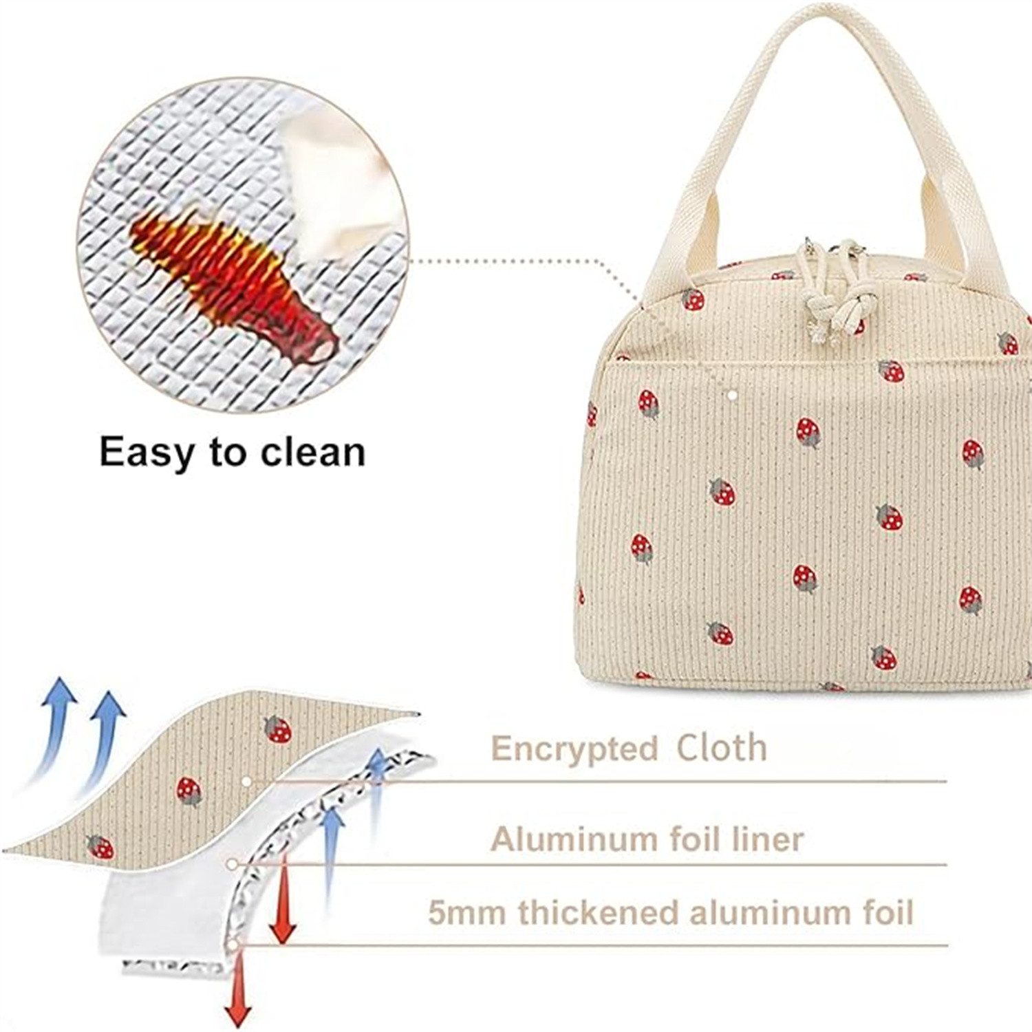 autolock Lunchbox Lunch Box für Frauen isolierte Lunch Tasche Lunch Tote Taschen