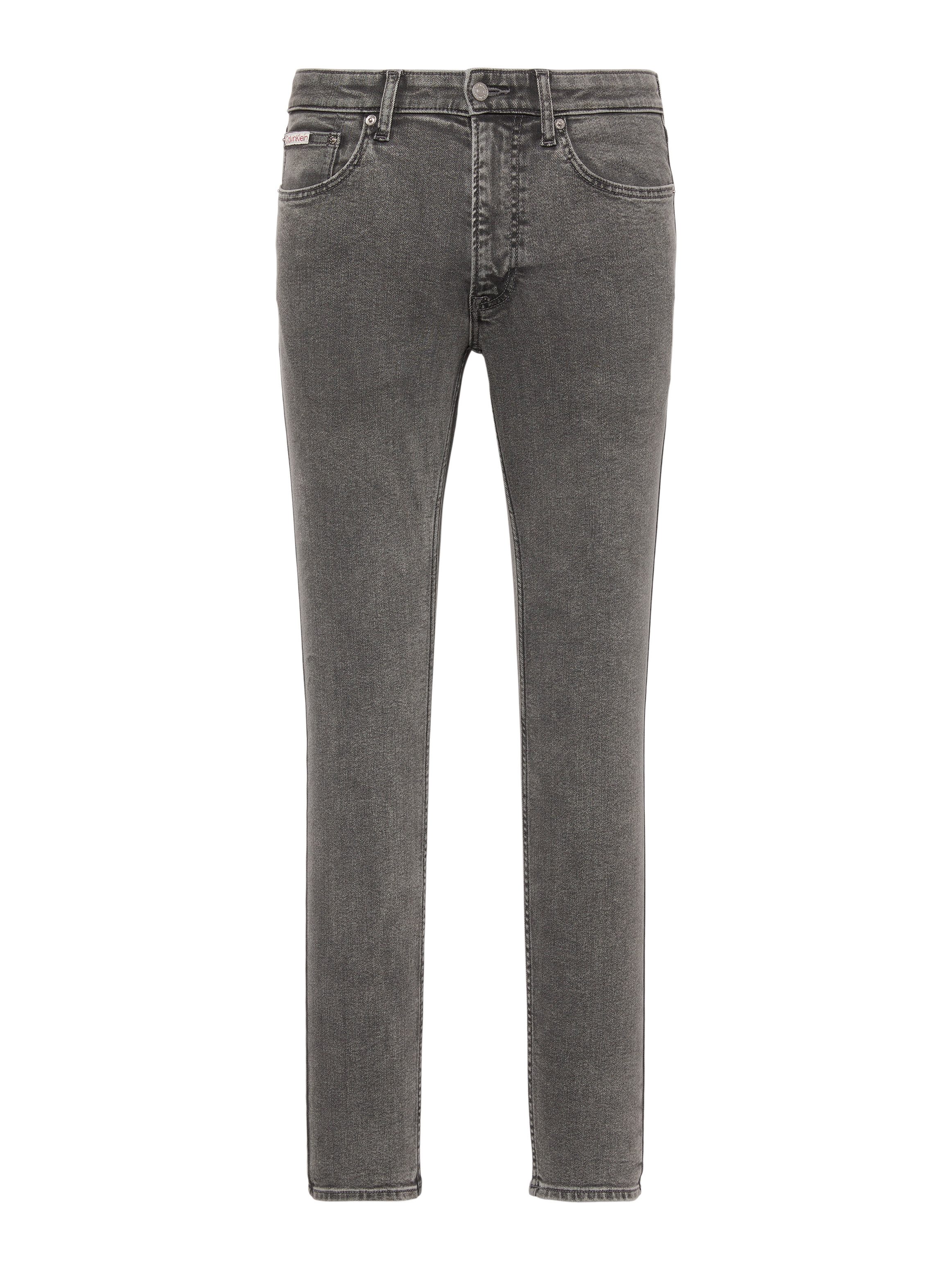 Calvin Klein Jeans Skinny-fit-Jeans mit Leder-Badge – Bild 5 von 5