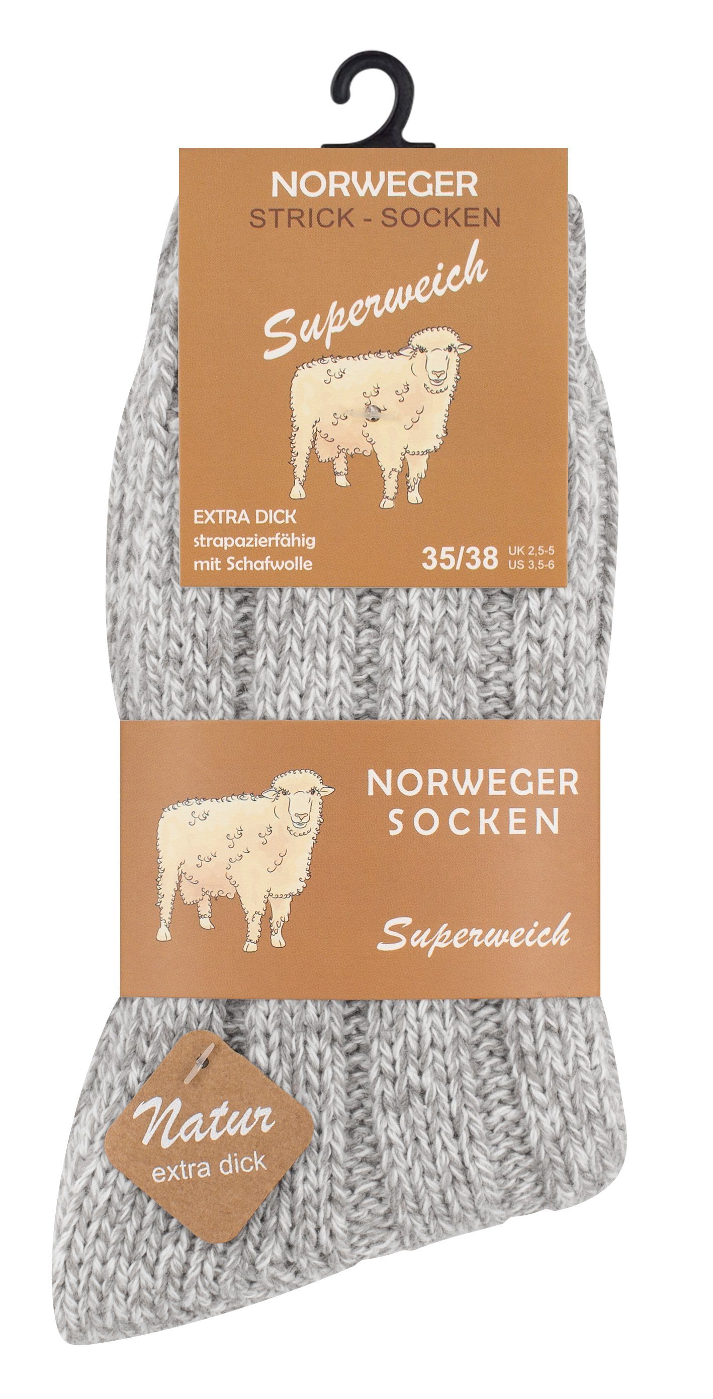Cotton Prime® Socken (2-Paar) mit Wollanteil