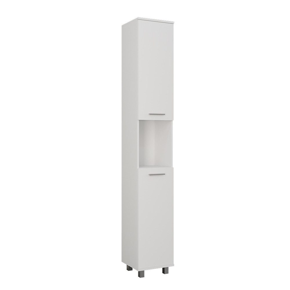 Hochschrank Ilias, Weiß, 30.2 x 190 cm mit 2 Türen