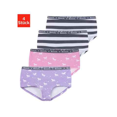 Bench. Panty (Packung, 4-St) in grau gestreift und mit Pferdedruck