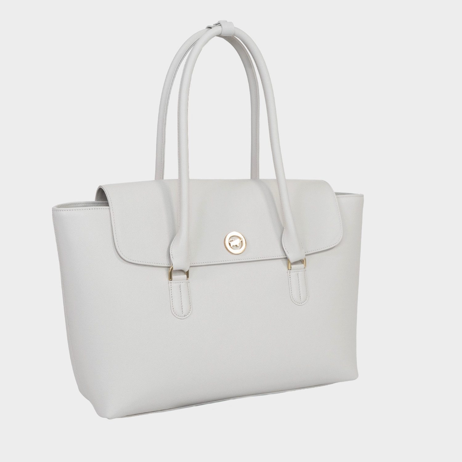 Braun Büffel Handtasche KAROLINE ICONIC Tote Large weiß