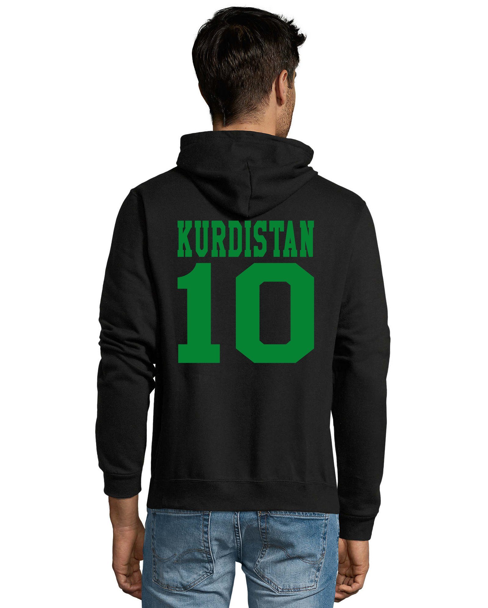 Blondie & Brownie Hoodie Herren Kurdistan Sport Hoodie Pullover Trikot Fußball Mit Kapuze