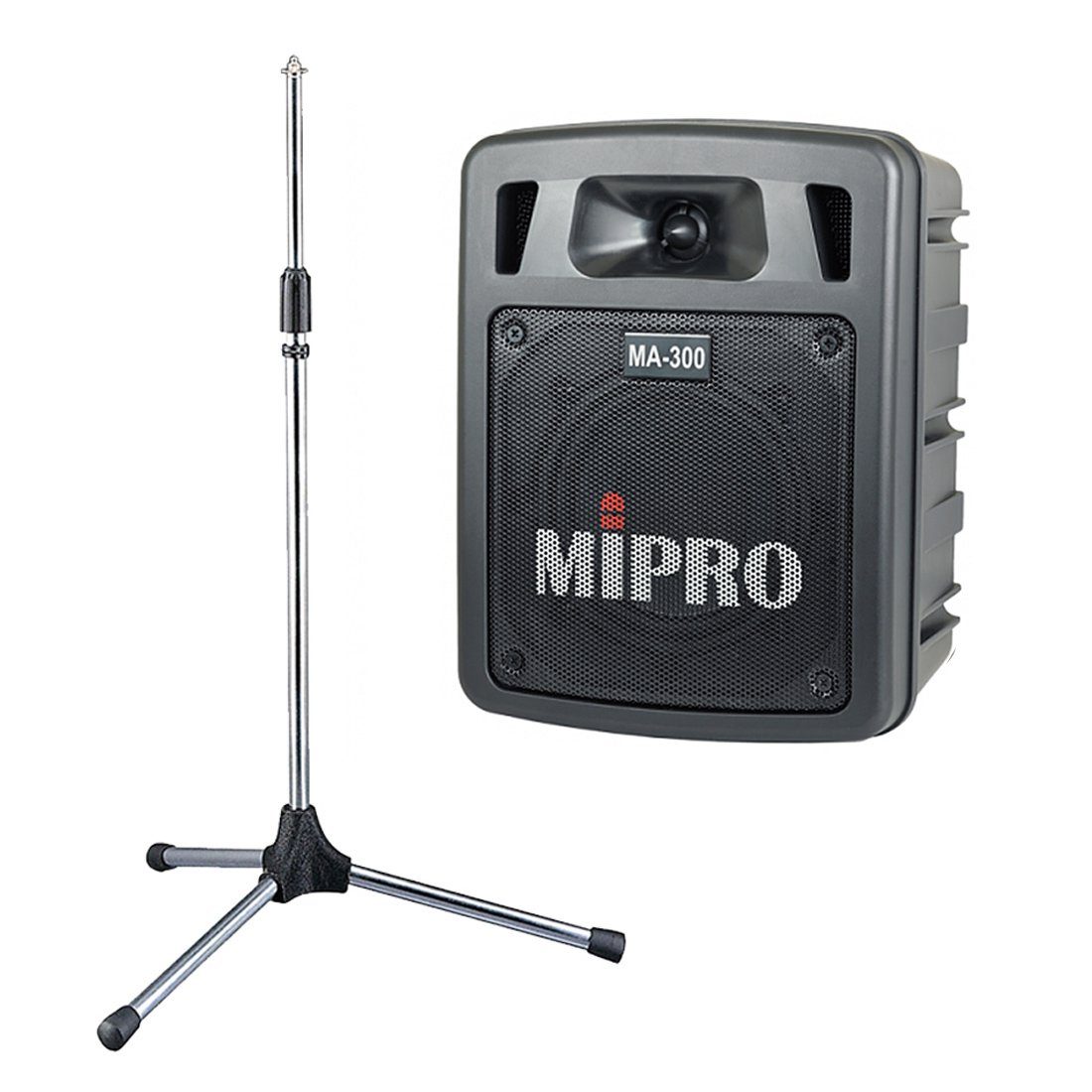 Mipro Audio MA-300 Mobiles Beschallungssystem mit Stativ Portable-Lautsprecher (Bluetooth, 60 W)