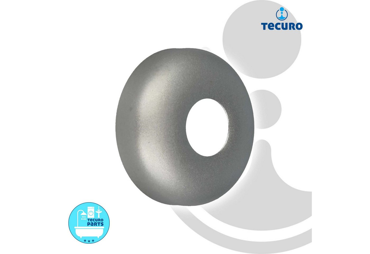 Thumbnail - tecuro Badarmatur DESIGN-Hahnrosette (1) Ø 34 mm x Ø 71 mm x 50 mm - edelmatt