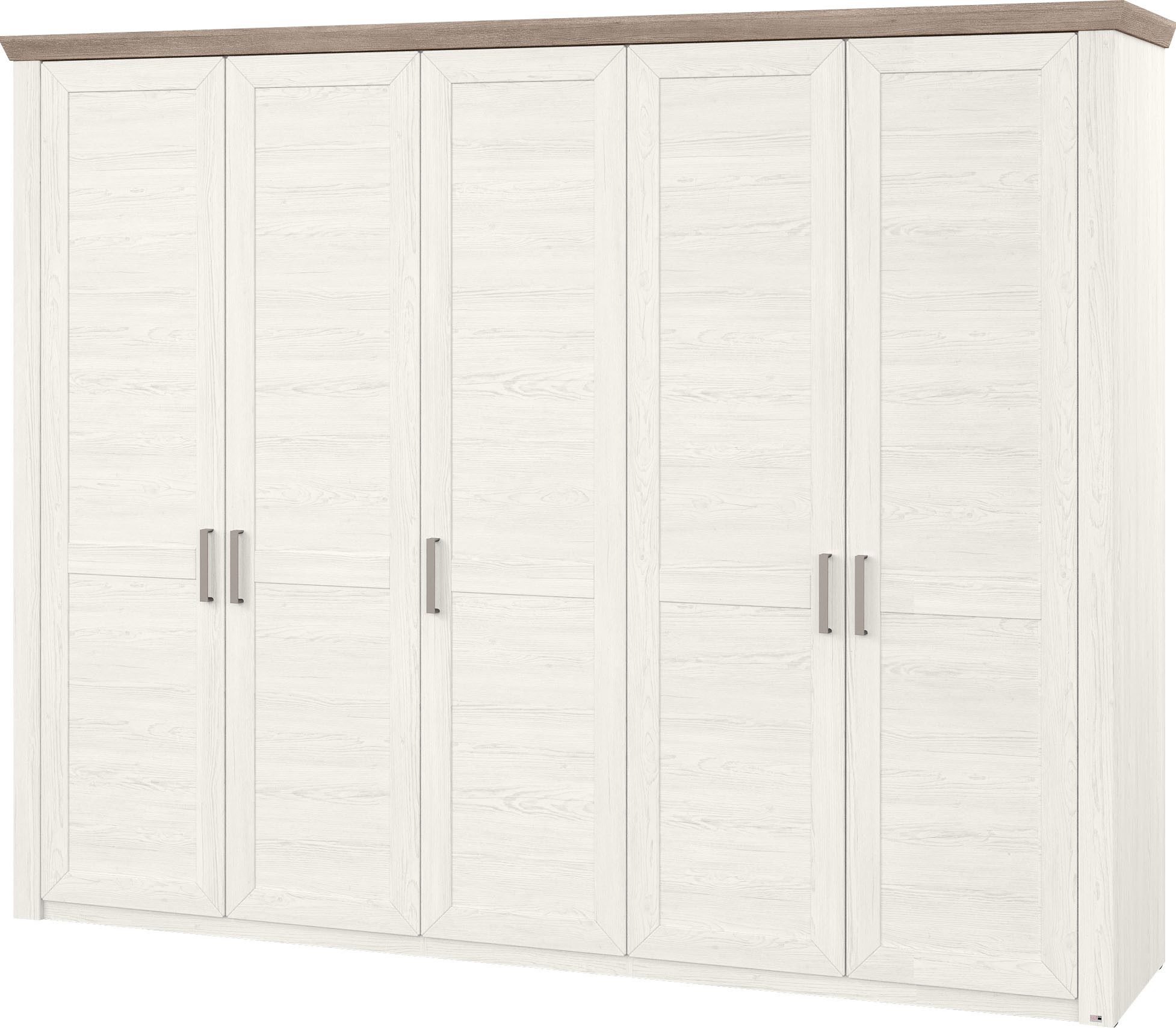 set one by Musterring Kleiderschrank York Schlafen (1-St) mit Holztüren und Kranz in Eiche, versch. Breiten, Höhe 207 x T60cm