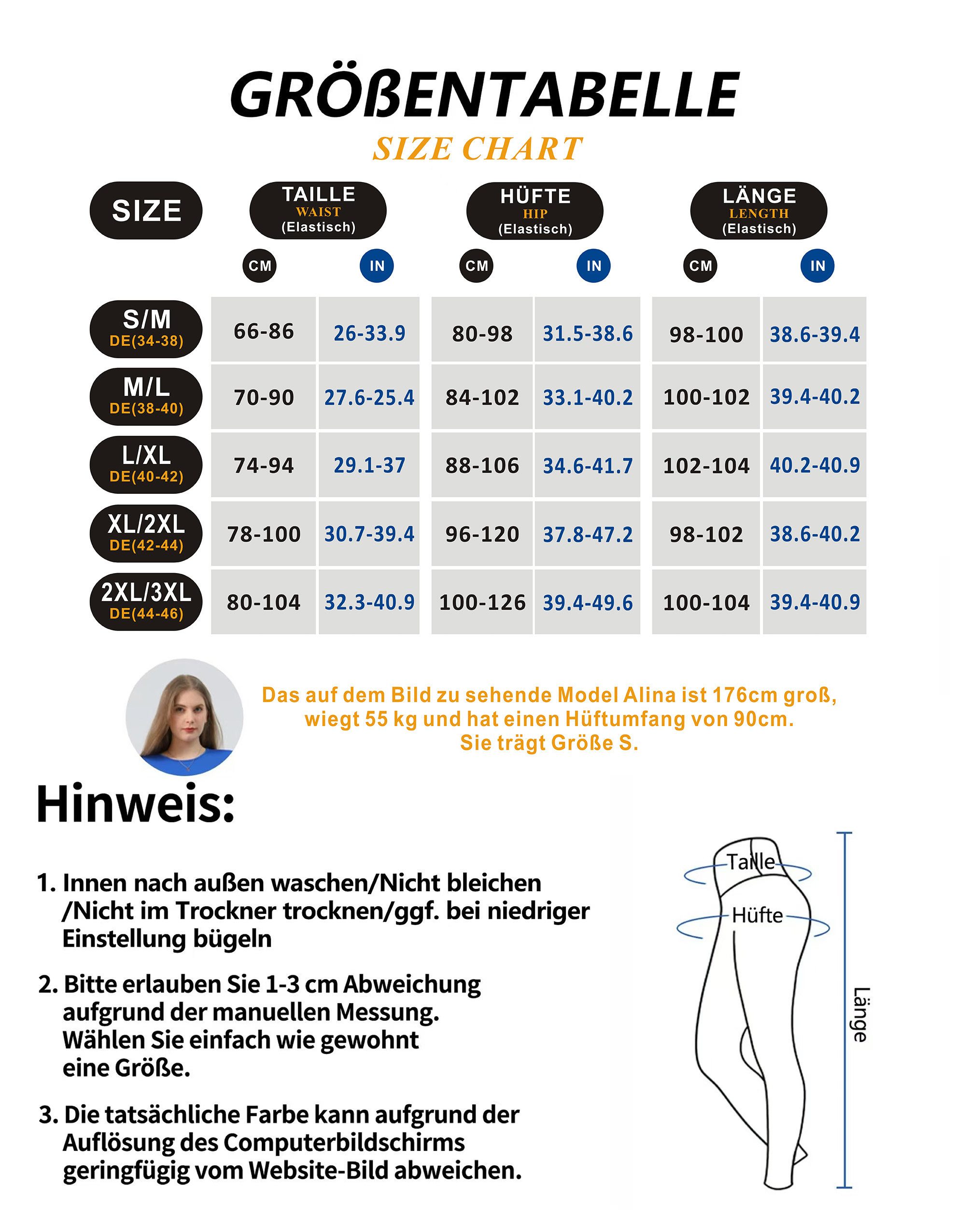 Jepo Leggings Elastische Damenhose Thermoleggings warm Fit Marineblau-XL/2X günstig online kaufen