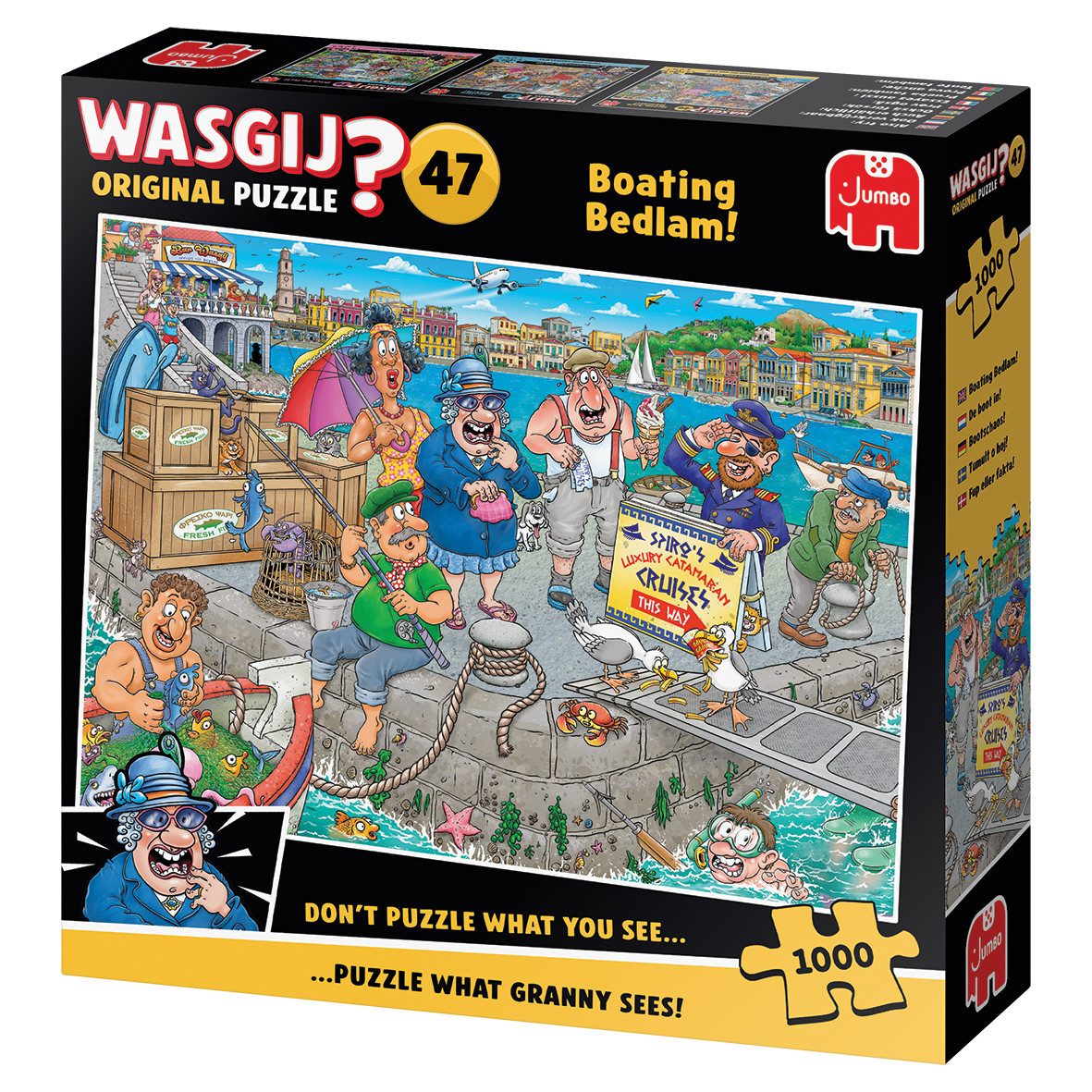 Jumbo Spiele Puzzle Wasgij Original 47 Bootschaos - 1000 Teile Puzzle, 1000 Puzzleteile