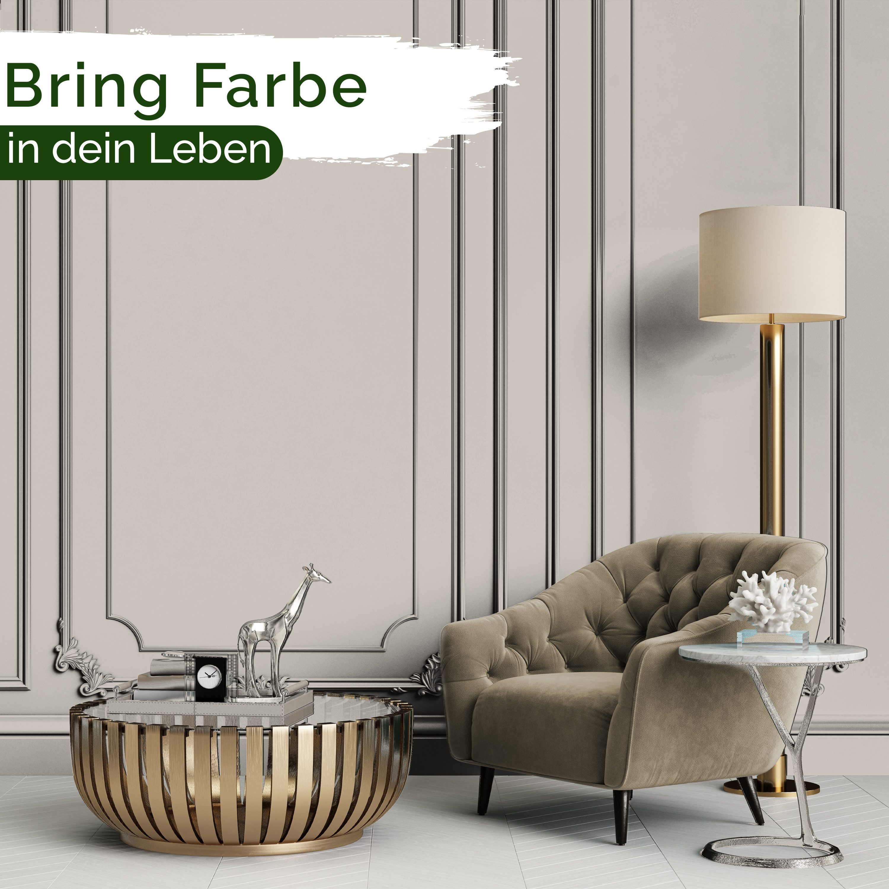 Veluxis Wandfarbe Veluxis® Wandfarbe Universal, Deckkraft-Klasse 1, Streifenfrei, tropfarm & VOC-frei