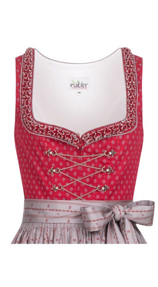 Nübler Dirndl Dirndl midi Terres in Rot von Nübler - Rocklänge 70 cm