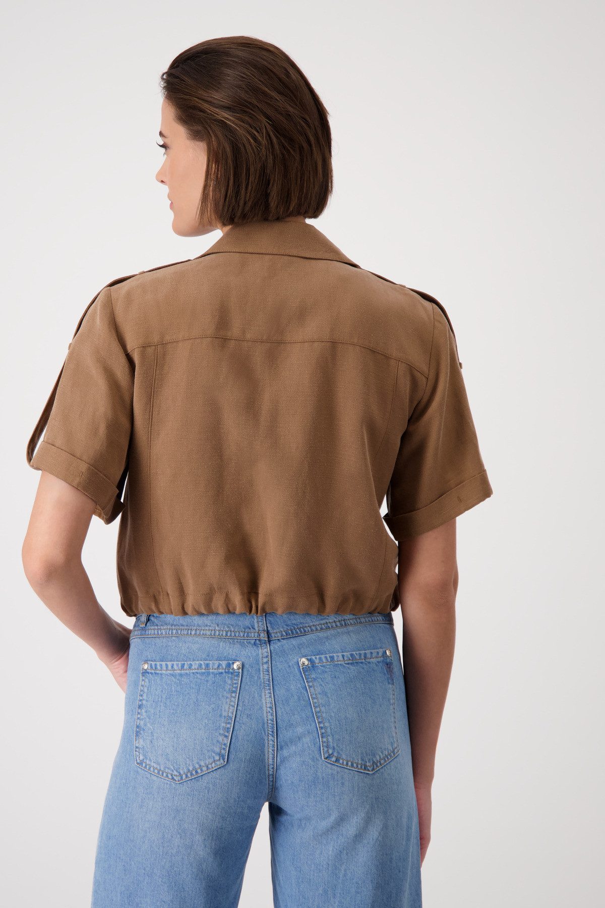 Monari Kurzblazer mit Tunnelzug am Saum