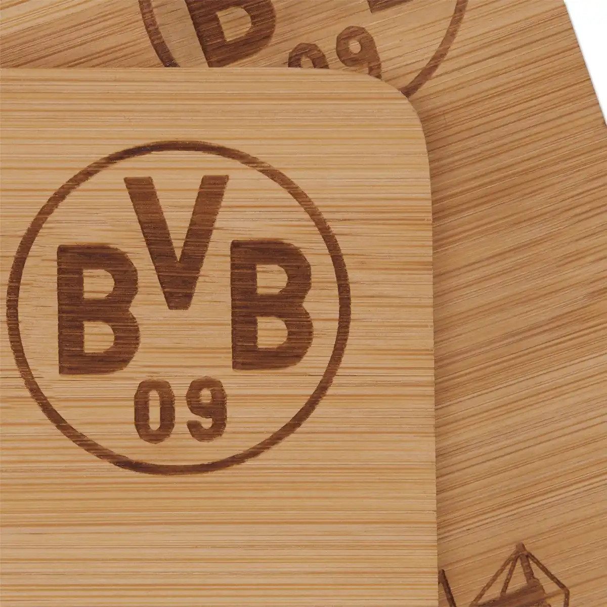 BVB MERCHANDISING Frühstücksbrett BVB Früstücksbrettchen Holz (2), Holz