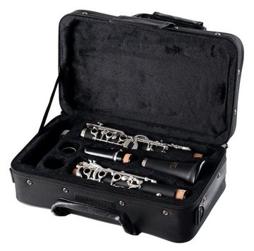 Classic Cantabile Bb-Klarinette CLK-20 Reed Set - aus ABS Kunststoff, Deutsch, 20 Klappen, 6 Ringe - Ebonit-Korpus in Echtholzstil