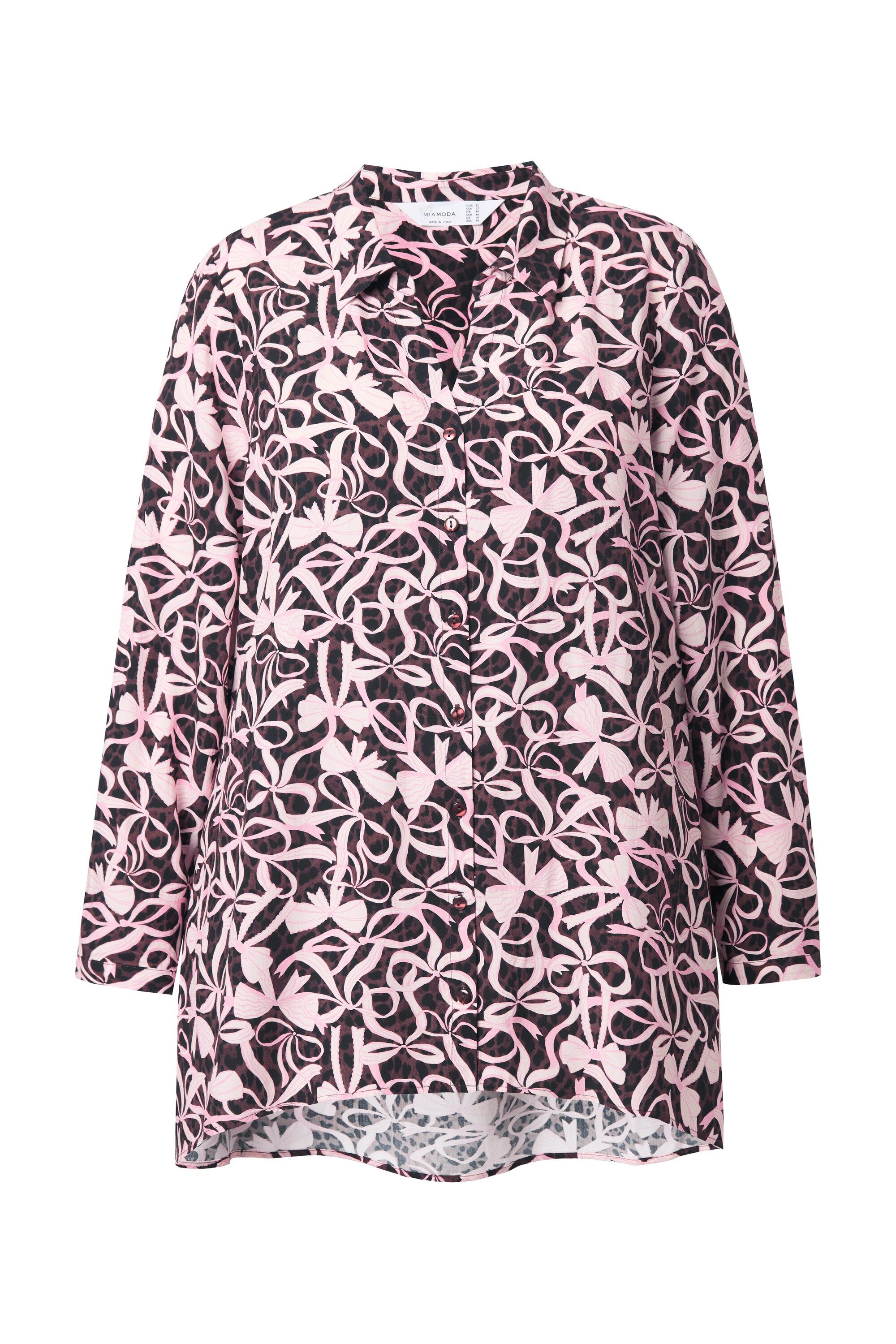 MIAMODA Hemdbluse Bluse Schleifen-Druck Langarm günstig online kaufen