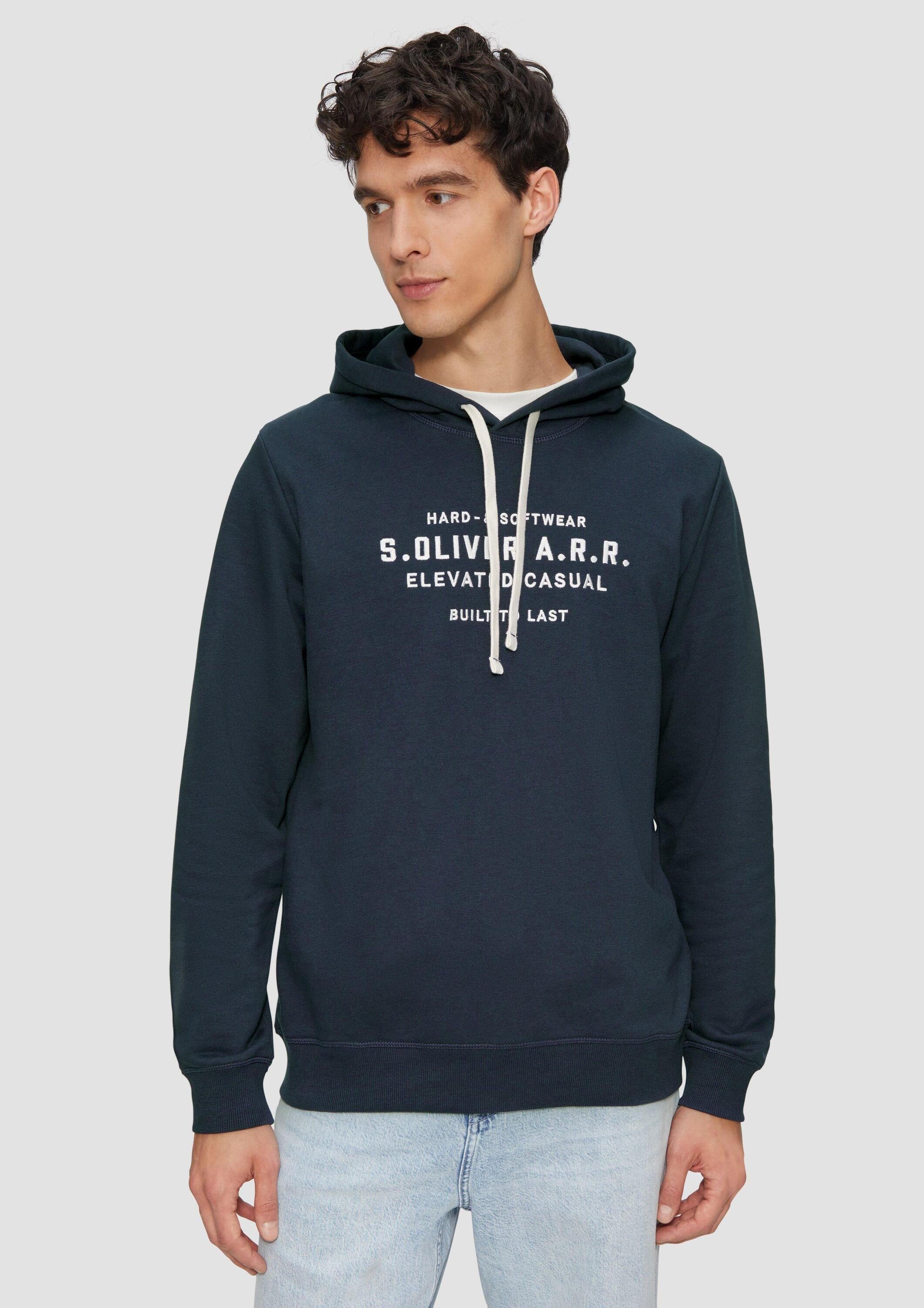 s.Oliver Sweatshirt Sweatshirt Hoodie aus Sweat-Ware mit Stickerei