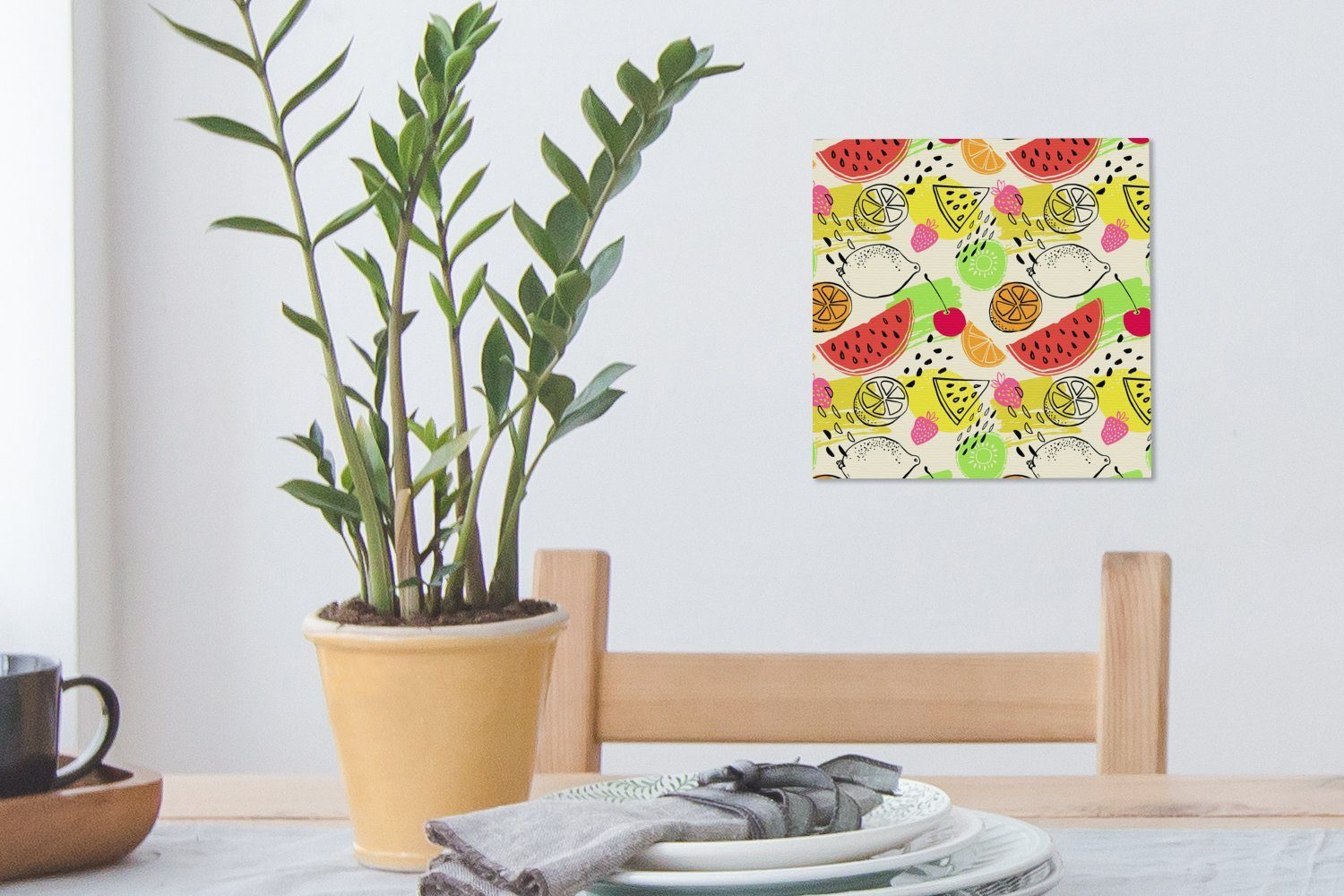 Bilder für - Wassermelone OneMillionCanvasses® Muster, - (1 Leinwandbild Wohnzimmer St), Schlafzimmer Obst Leinwand