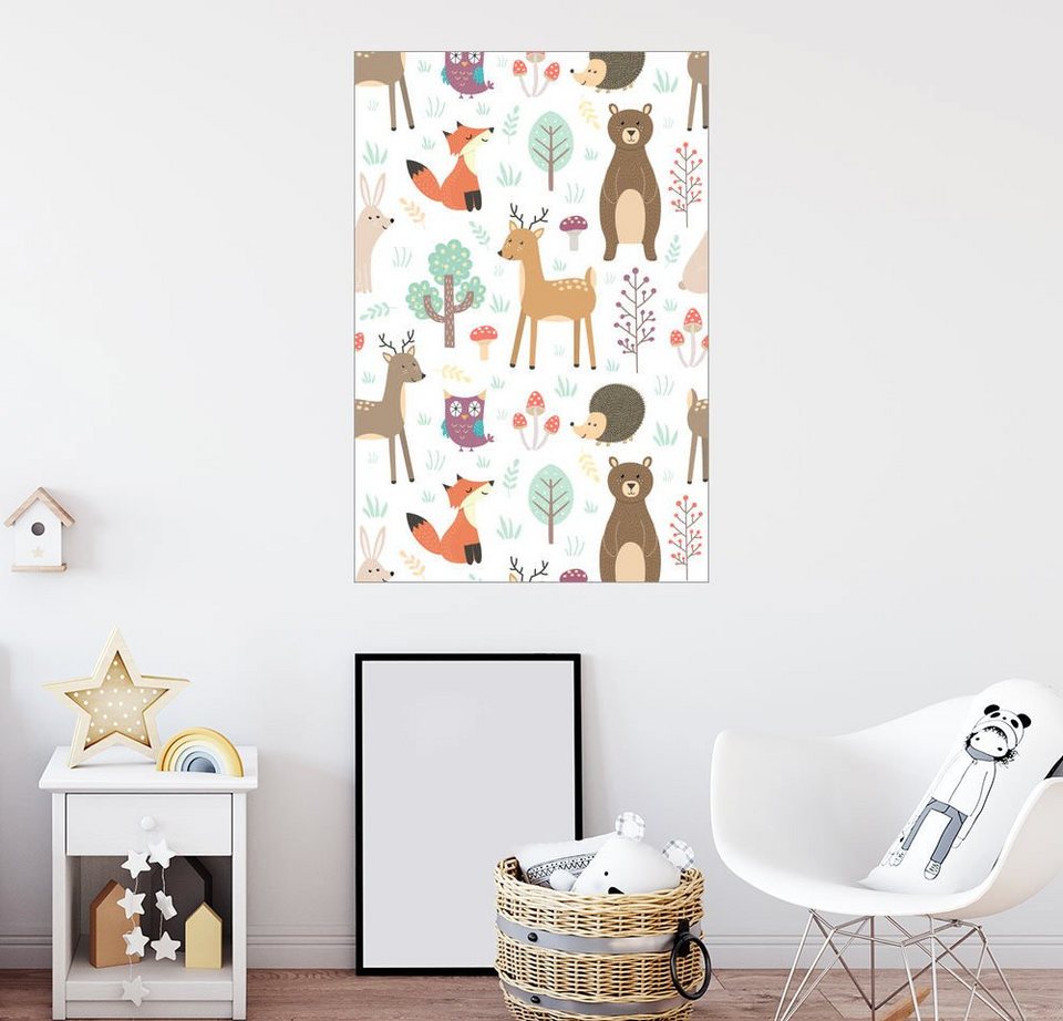 Posterlounge Wandbild - Kidz Collection »Waldtiere« online kaufen | OTTO