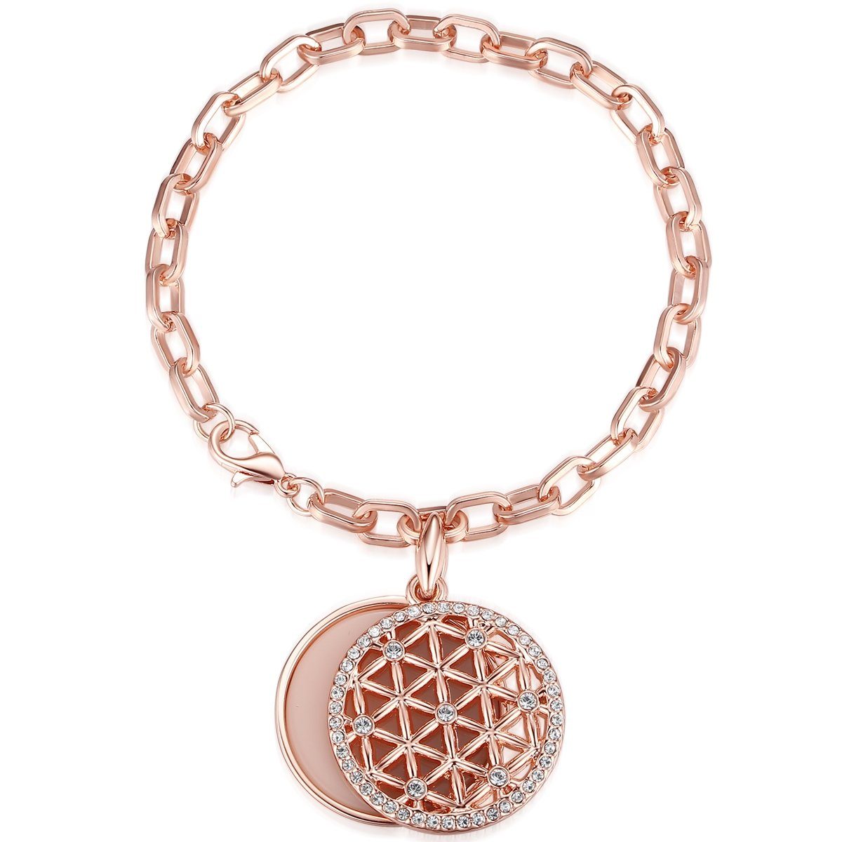 Lulu & Jane Armband Armband von Kristallen roségold weiß mit verziert Swarovski®